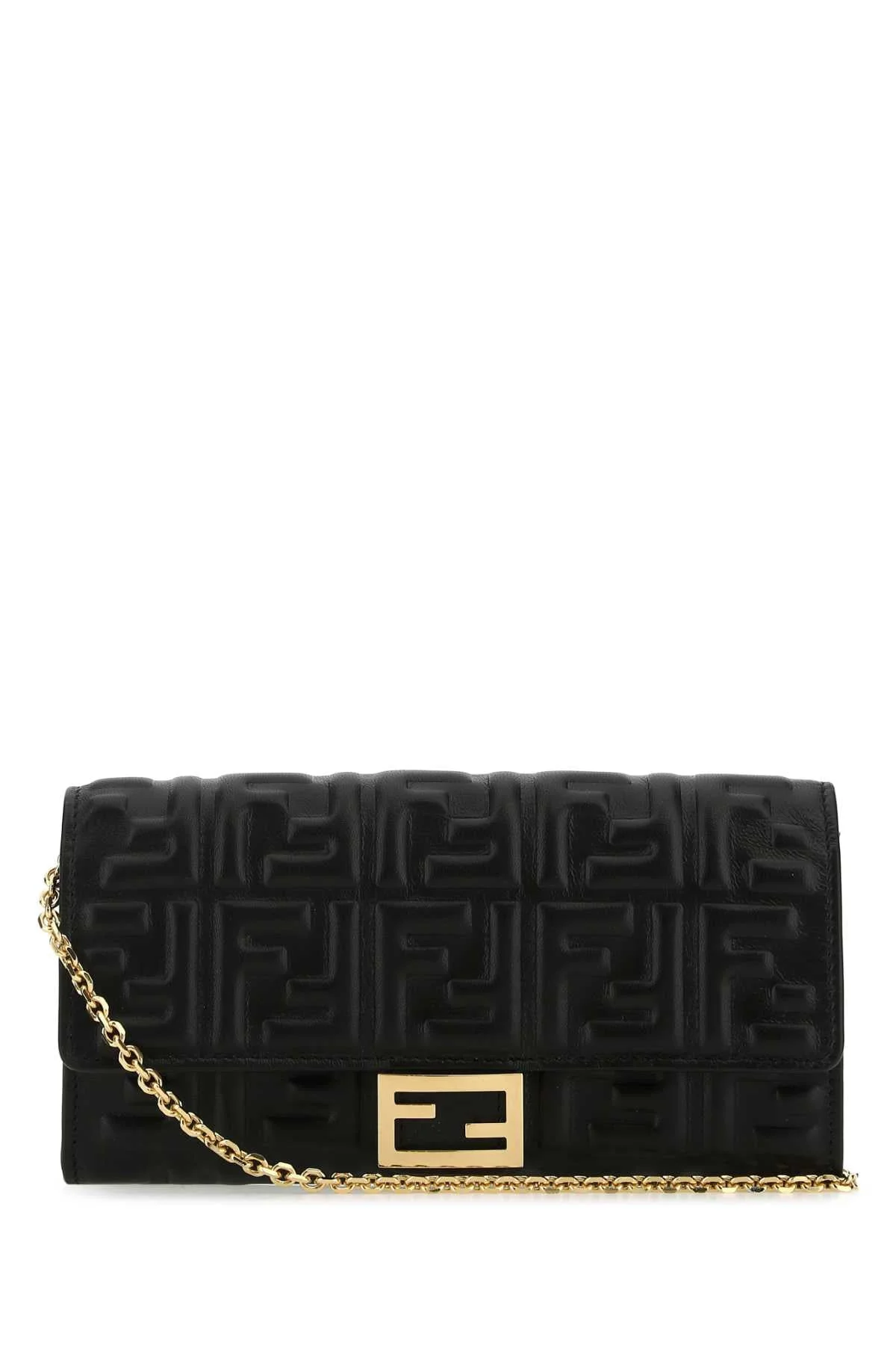 Fendi Women Black Nappa Leather Continental Baguette Wallet - 1
