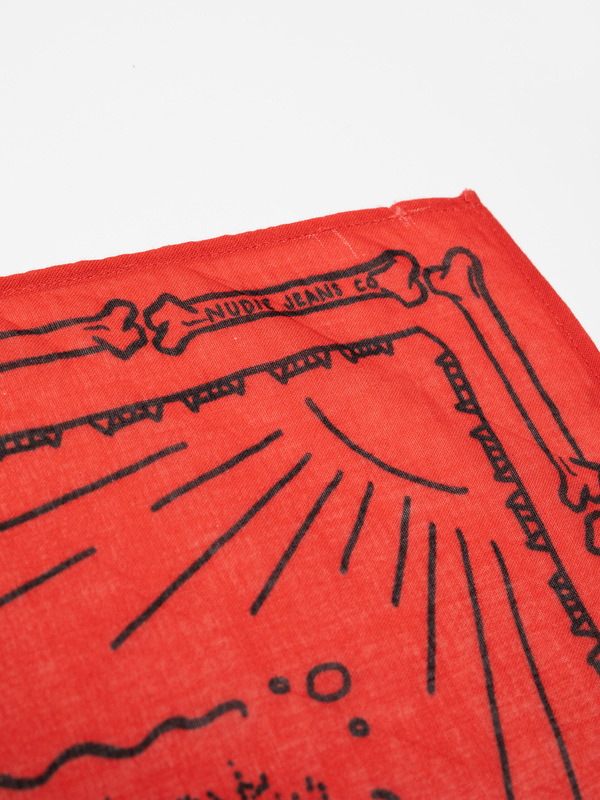 Ingrid Bandana Double Cross Red - 5