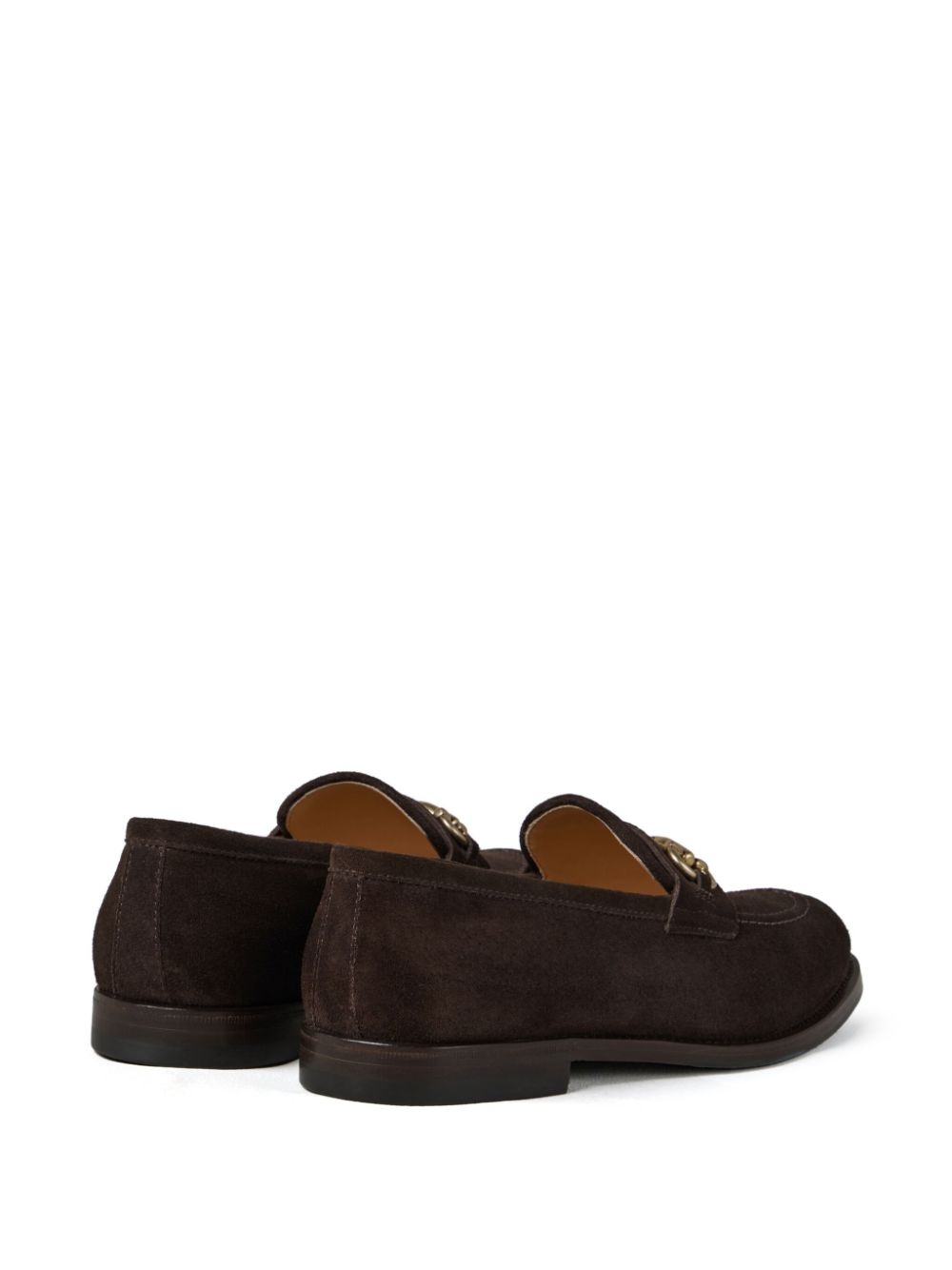 gold-tone hardware loafers - 3