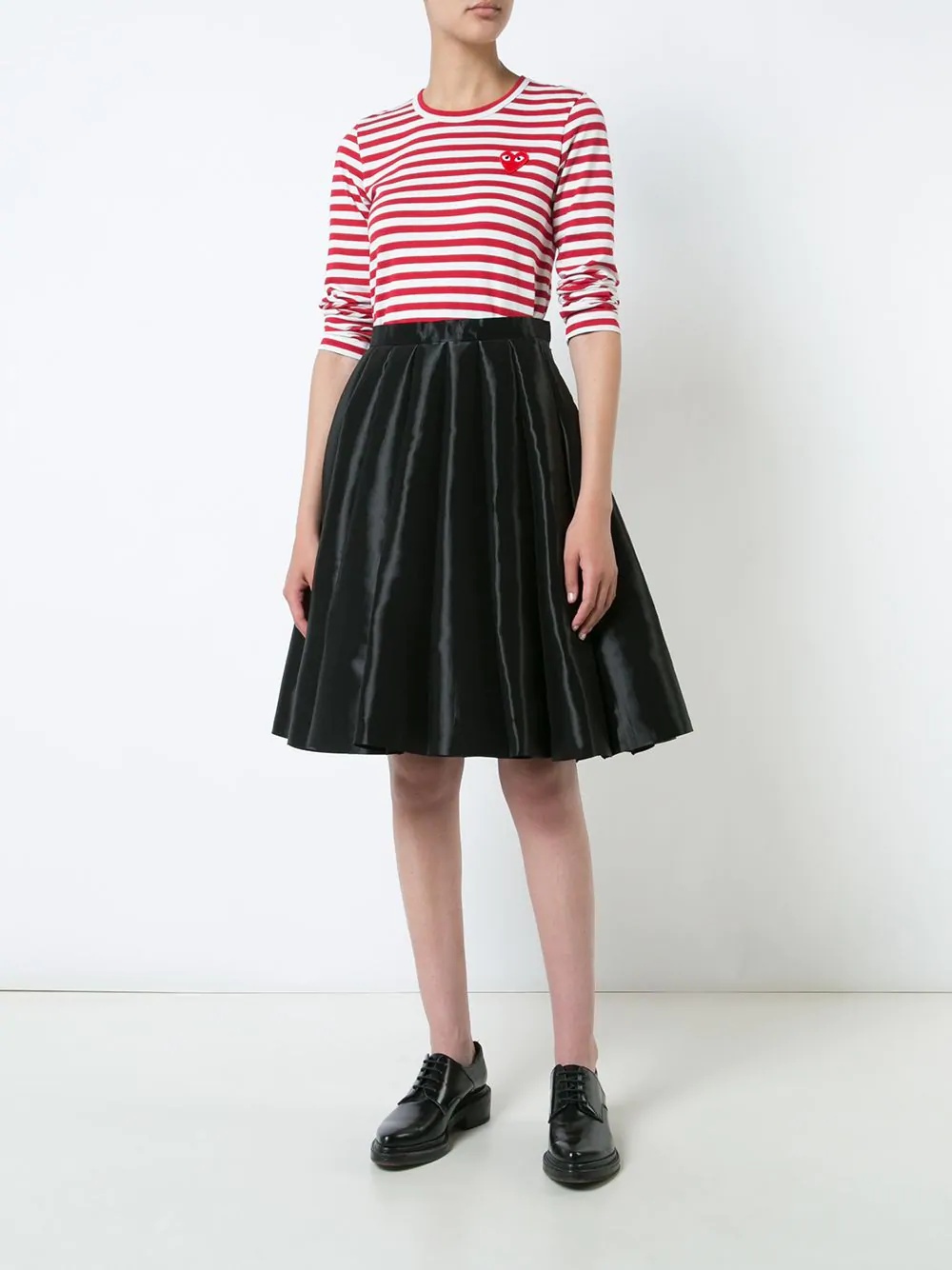 little red heart striped T-shirt - 2