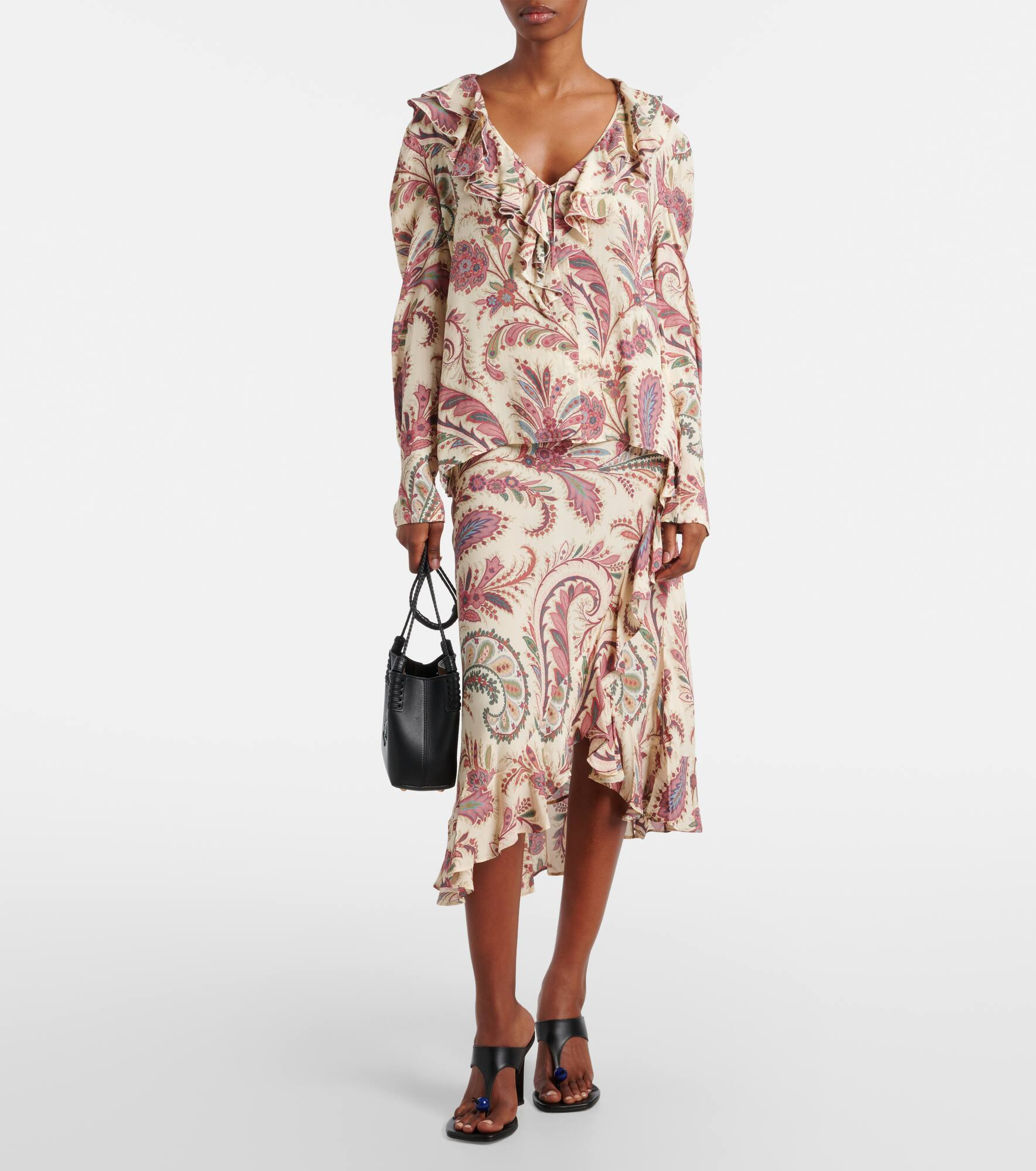 Printed ruffled blouse - 2