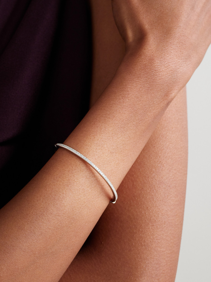 De Beers Db Classic 18-karat White Gold Diamond Bangle outlook