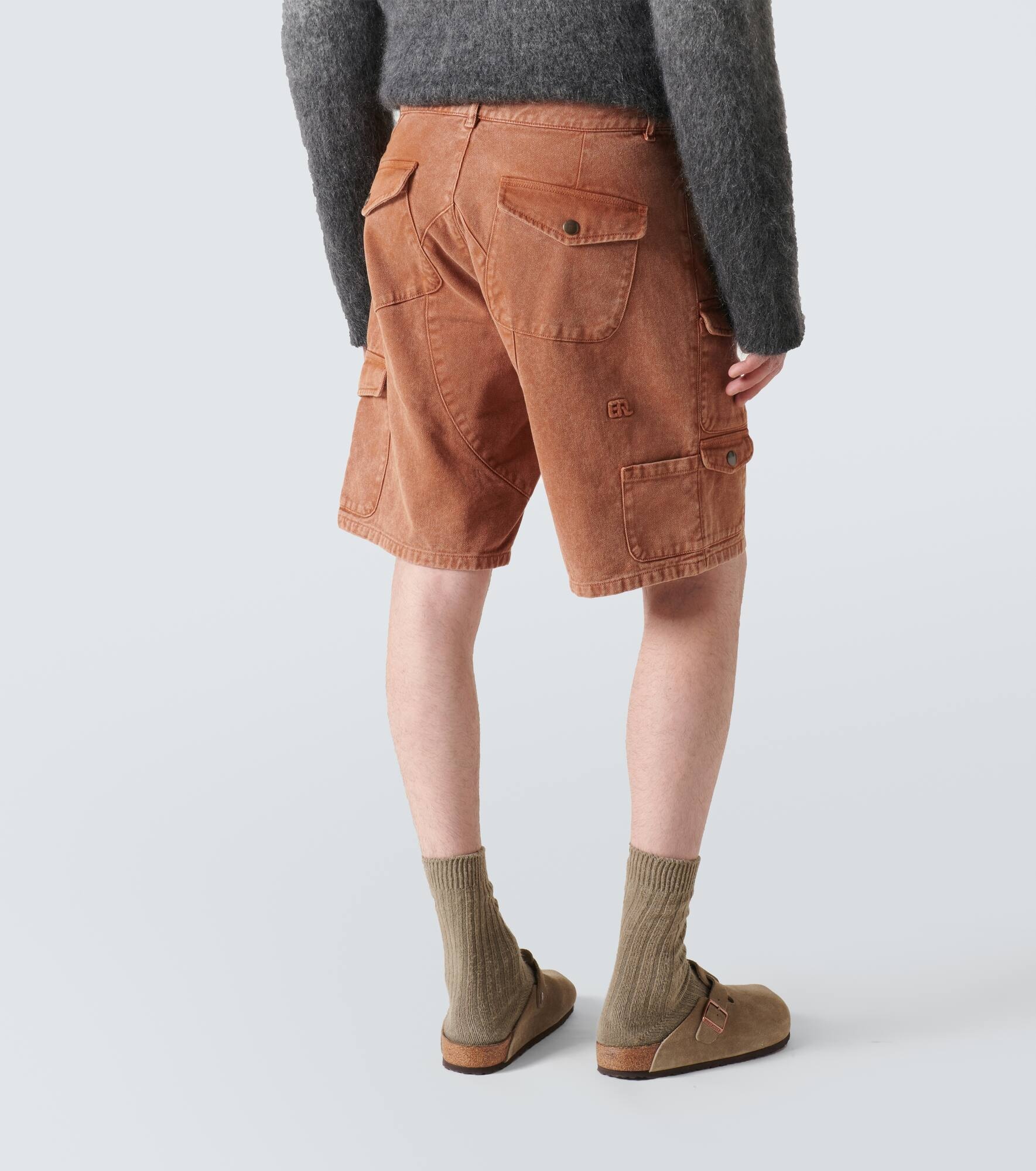 Denim cargo shorts - 4