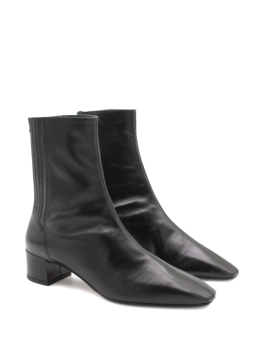 50mm leather block-heel boots - 2
