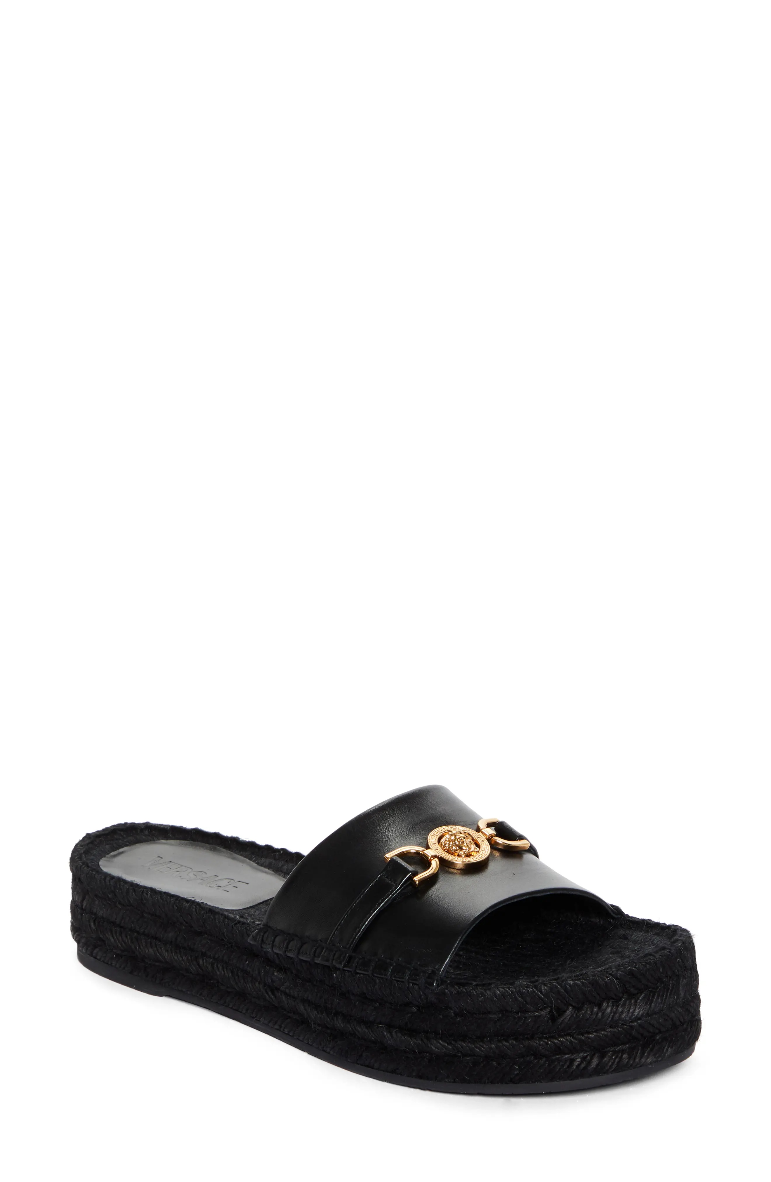 【関税＆送料込み】Versace Medusa `95 Slides Sandals Versace Medusa '95 leather platform slides Versace