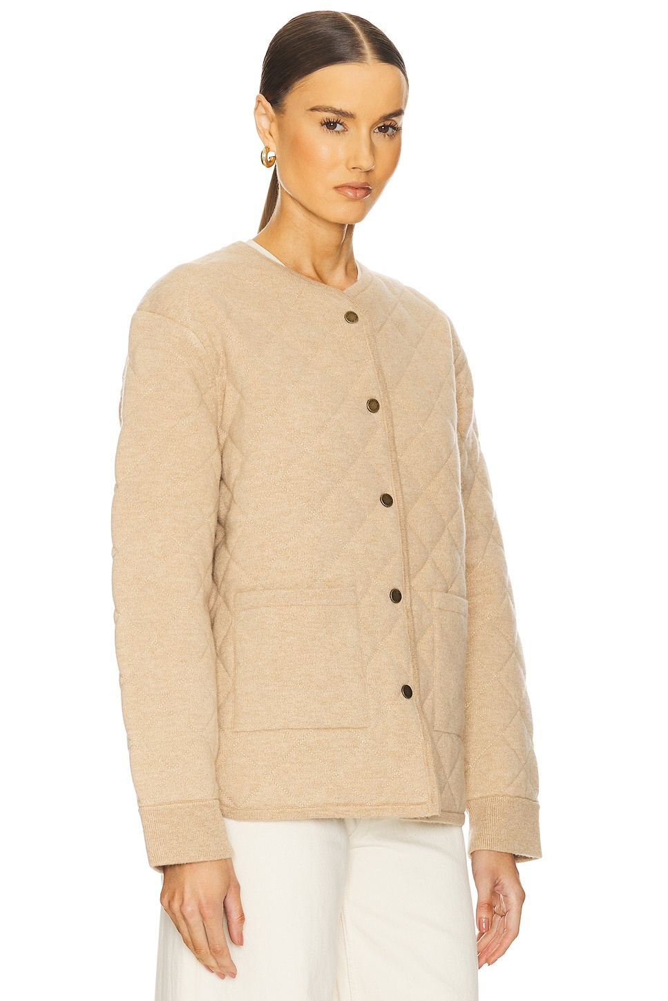 Quilted Liner Cashmere Jacket - 3