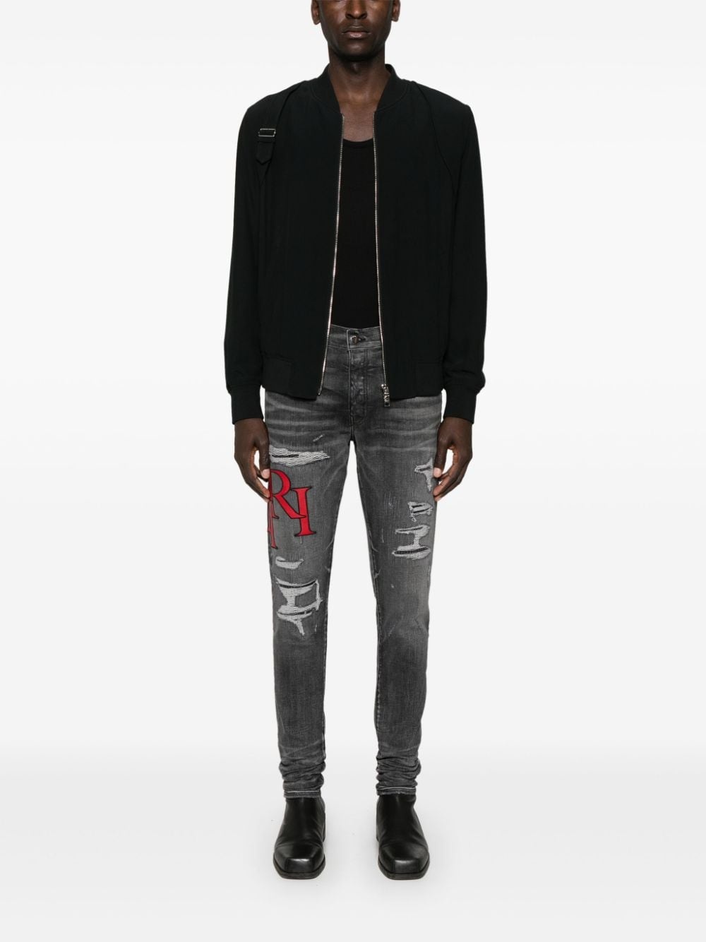 distressed skinny jeans - 2