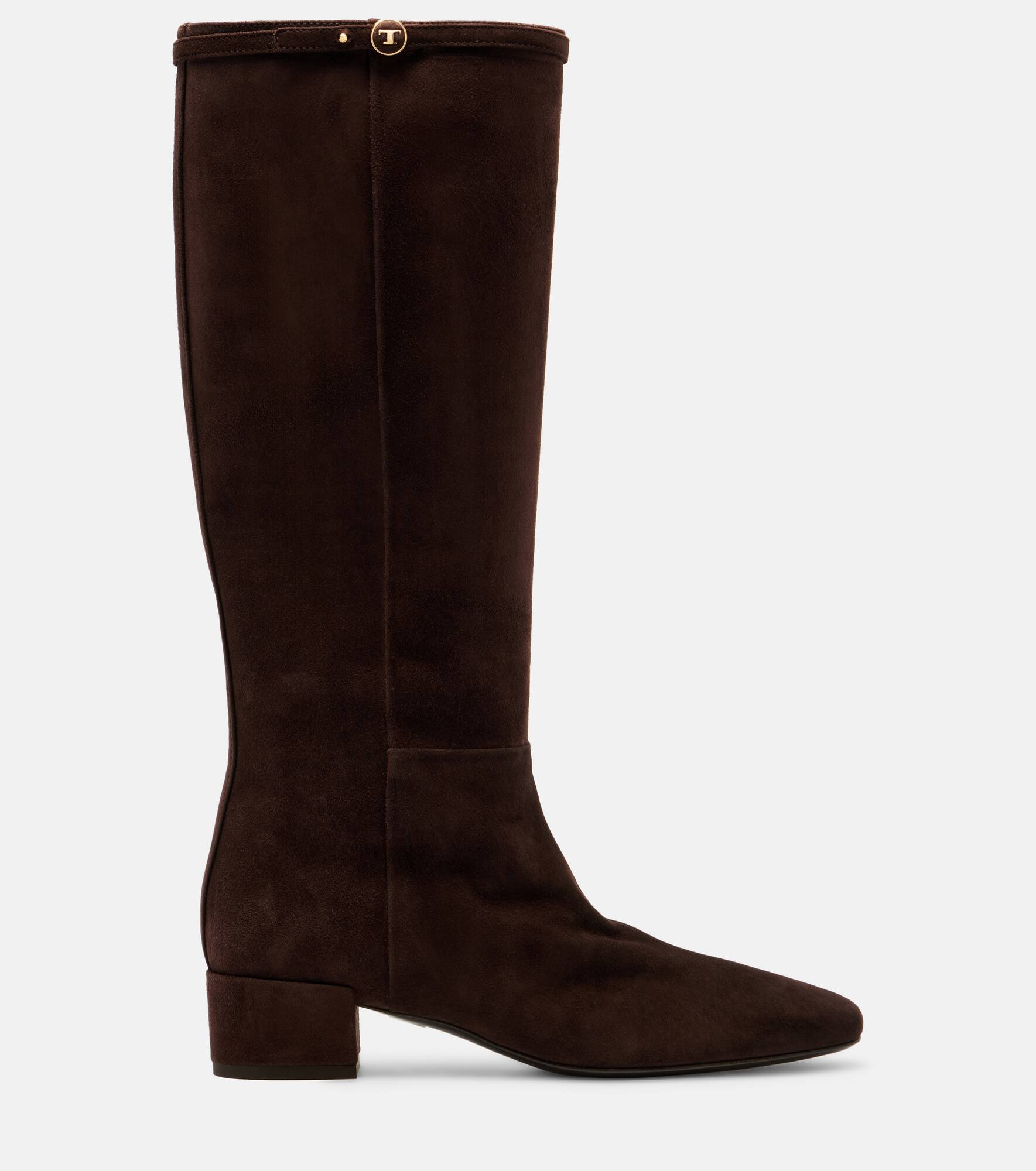 Suede knee-high boots - 4