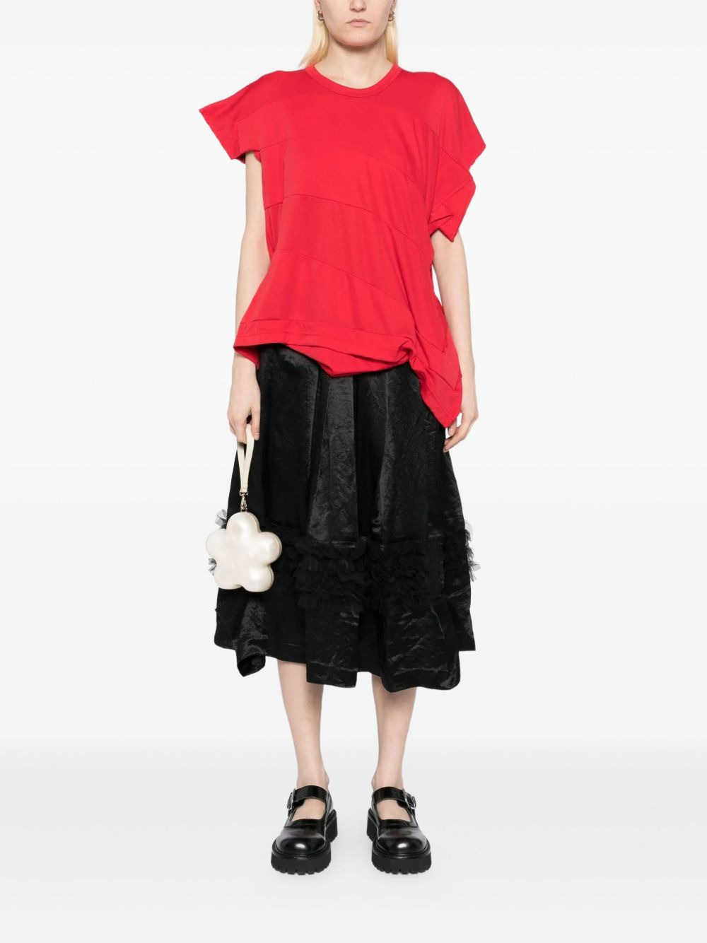 ruffled satin skirt - 3