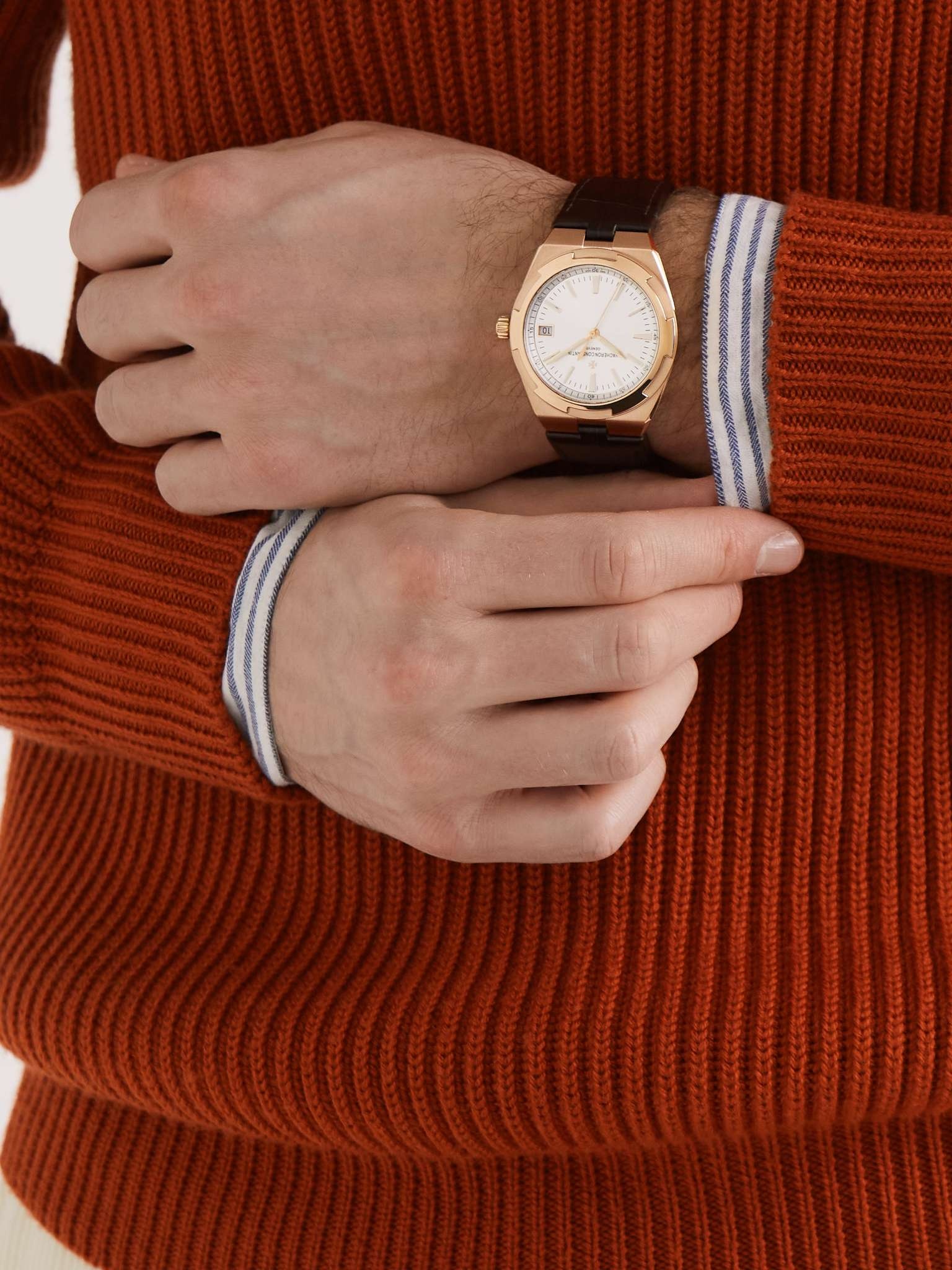 Overseas Automatic 41mm 18-Karat Pink Gold and Leather Watch, Ref. No. 4500V/000R-B127 - 2