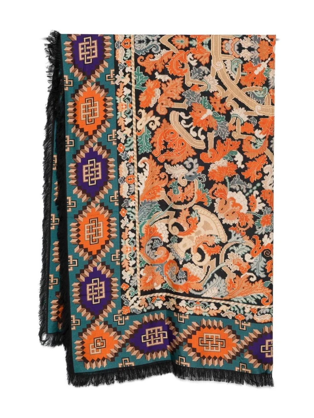 Printed silk scarf - 1