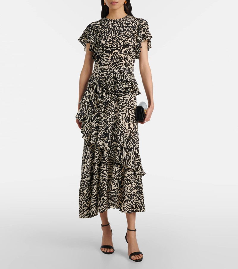 ULLA JOHNSON Amaia silk crêpe de chine midi dress outlook