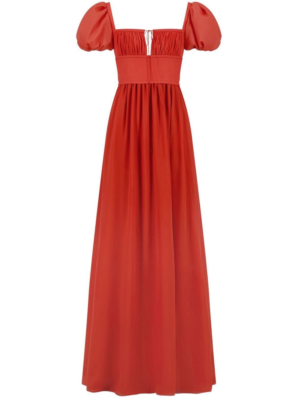 puff-sleeve maxi dress - 1