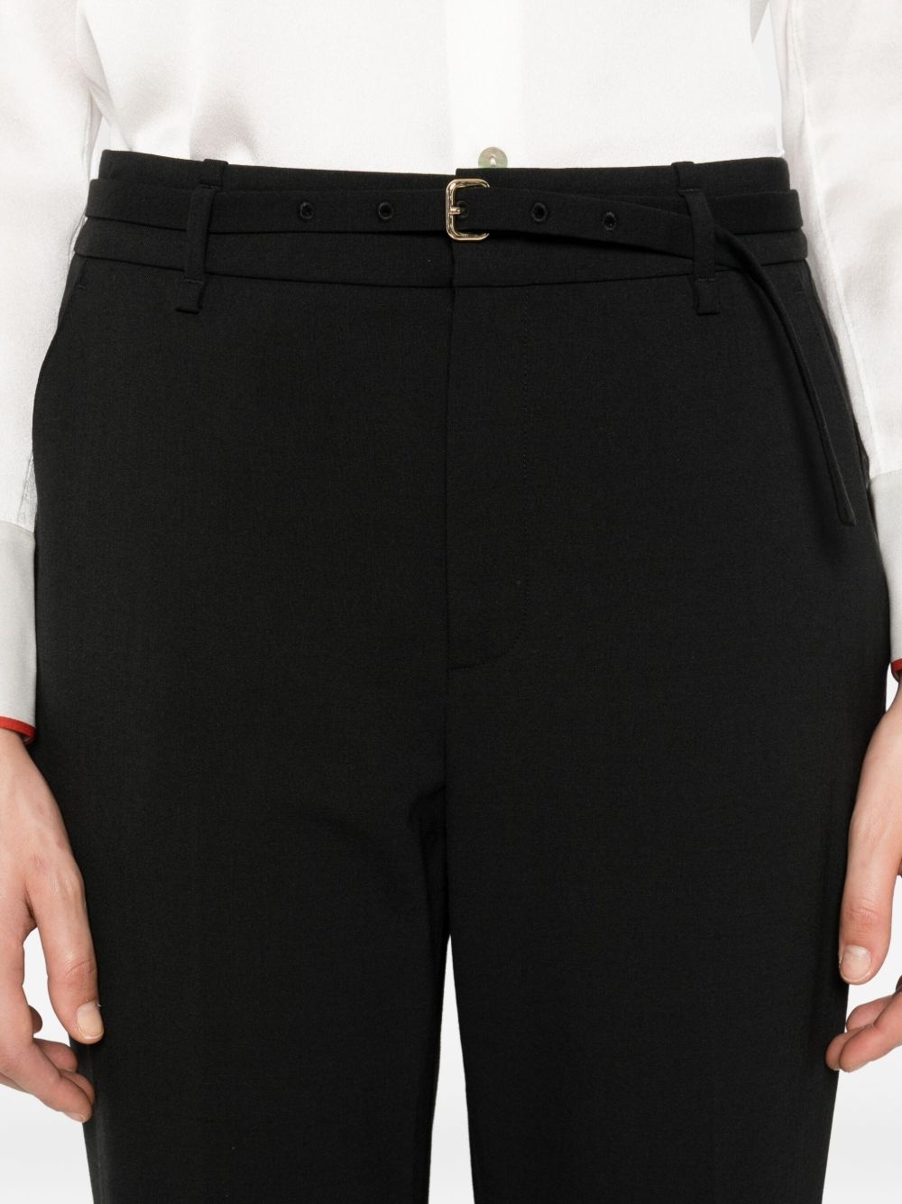 flared-leg tailored trousers - 5