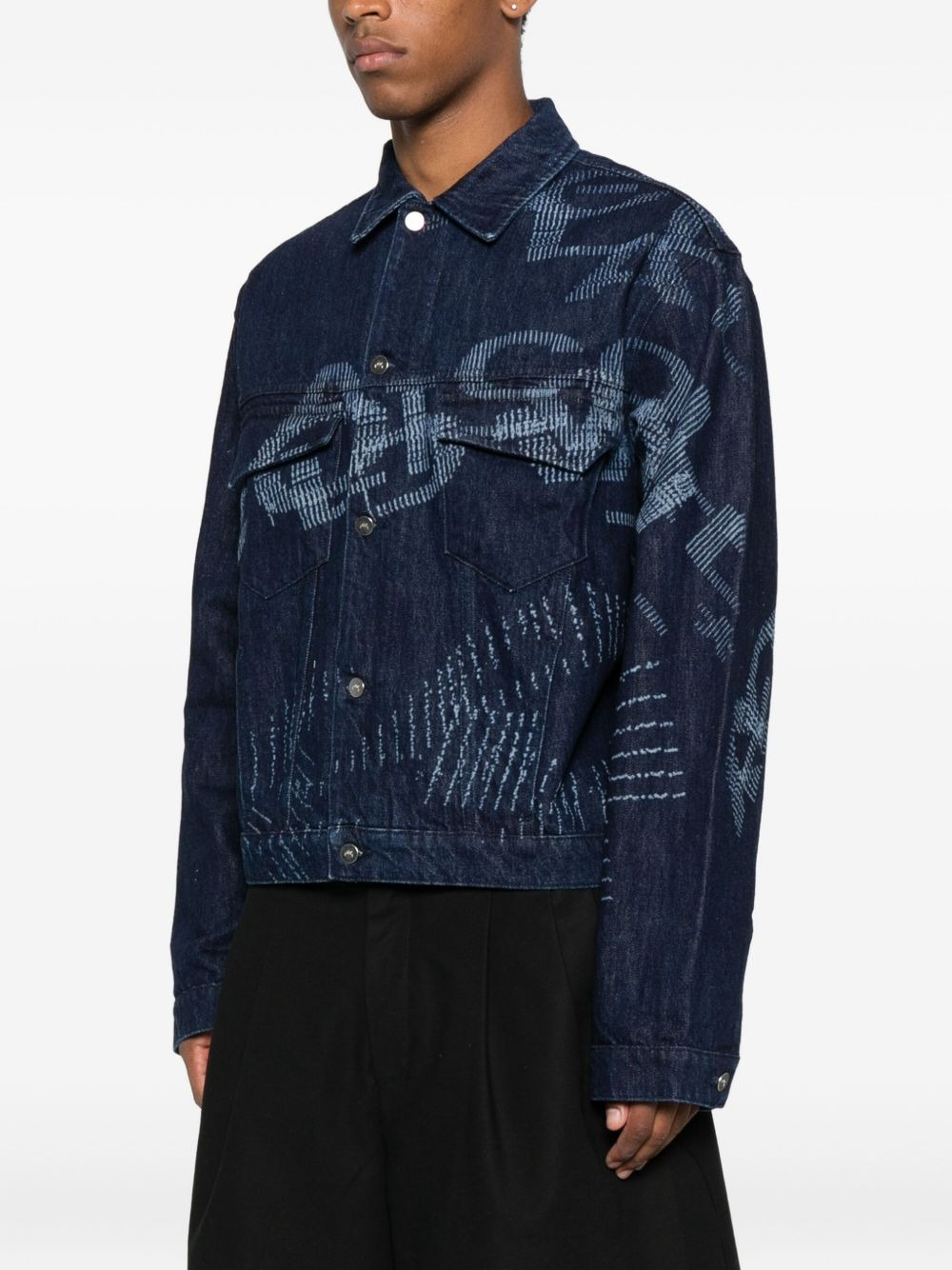 Annex graphic-print denim jacket - 3