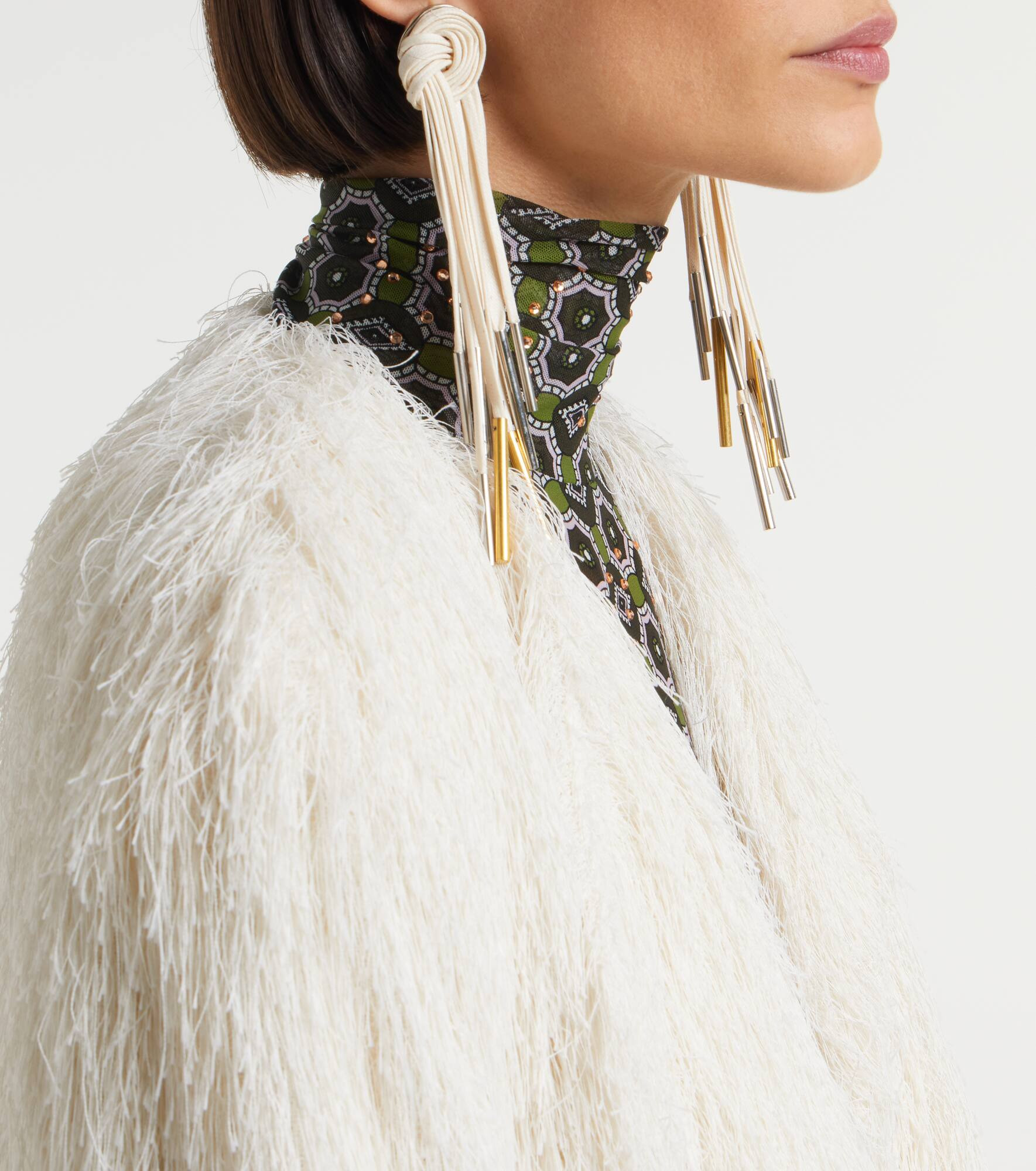 Cotton drop earrings - 3