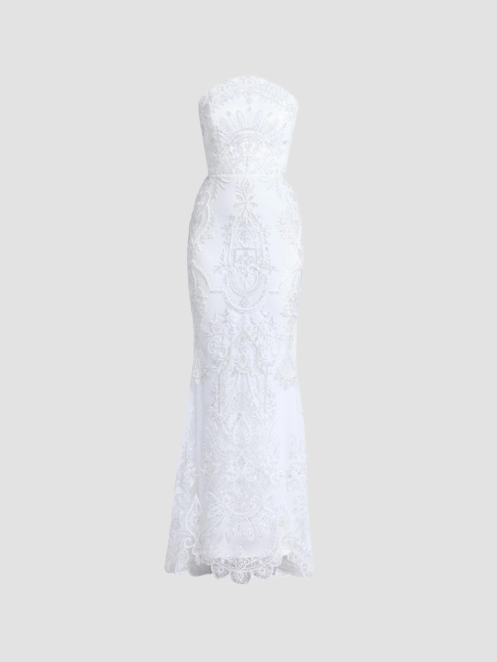 Women's Ithaca Lace Strapless Gown - Fleur De Lune - 1