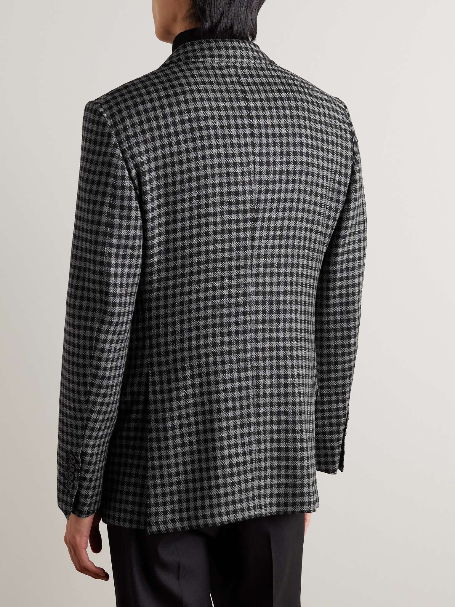 TOM FORD O'Connor Slim-Fit Gingham Wool, Mohair and Cashmere