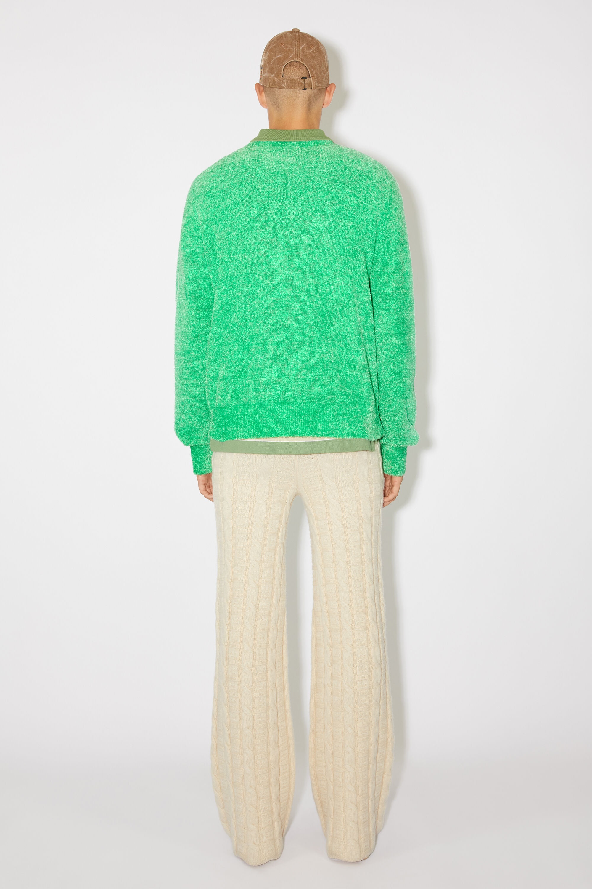 Crew neck knit jumper - Bright Green - 3