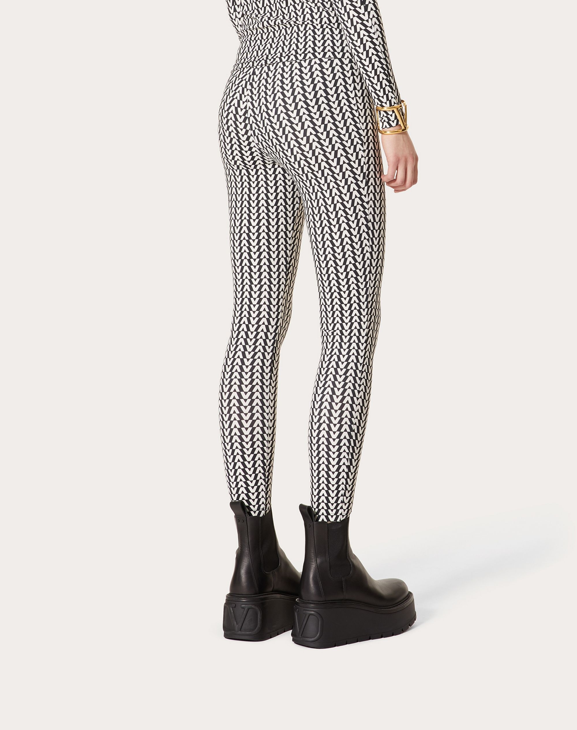 OPTICAL VALENTINO JERSEY LEGGINGS - 4