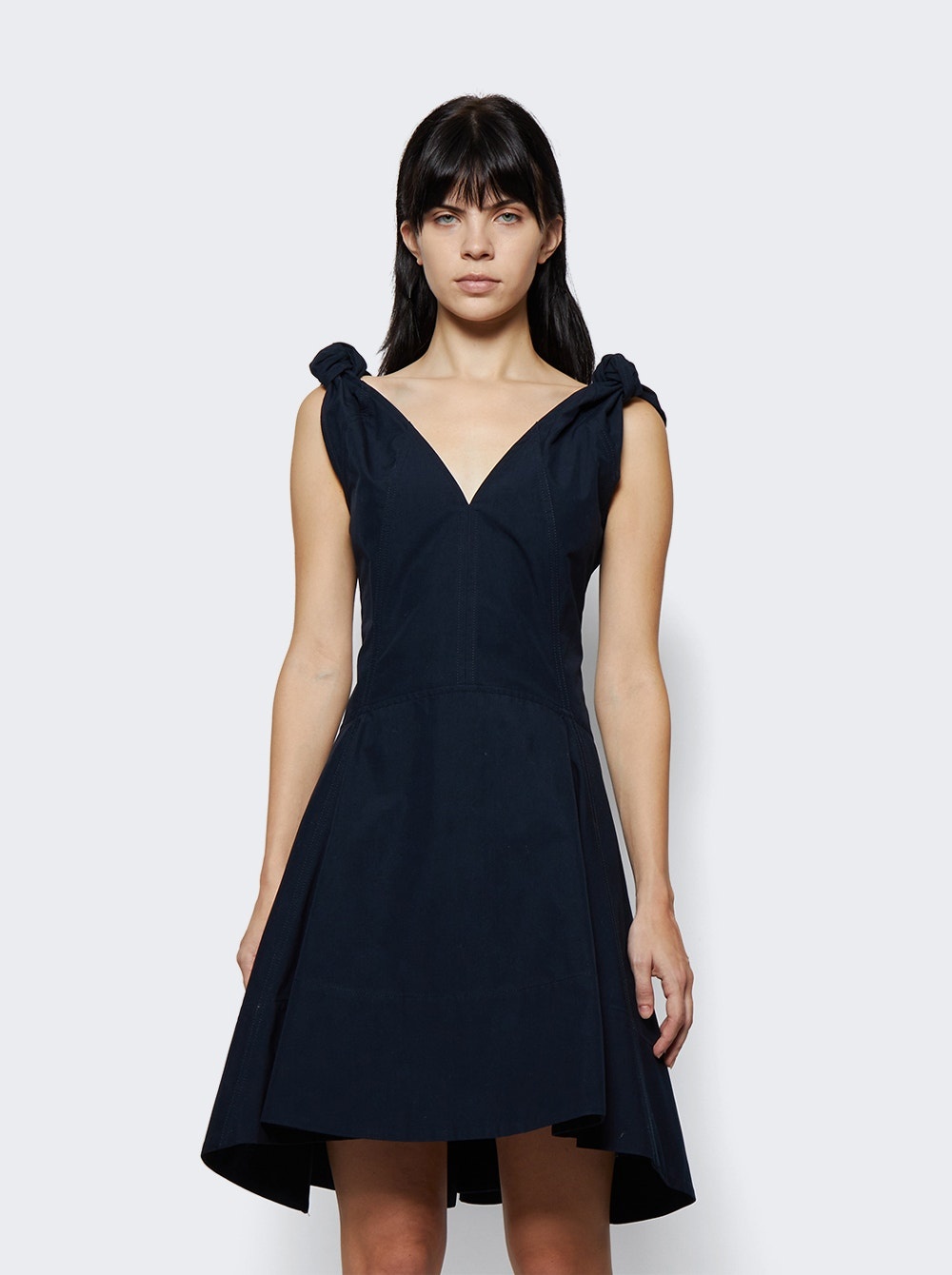 ワンピース BOTTEGA VENETA SS23 COMPACT COTTON DRESS (726546_VA5Y09068) Bottega Veneta - Compact Dress in Black Bottega Veneta