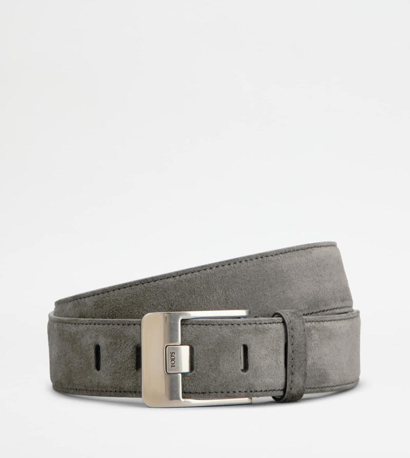 BELT IN SUEDE - GREY 1