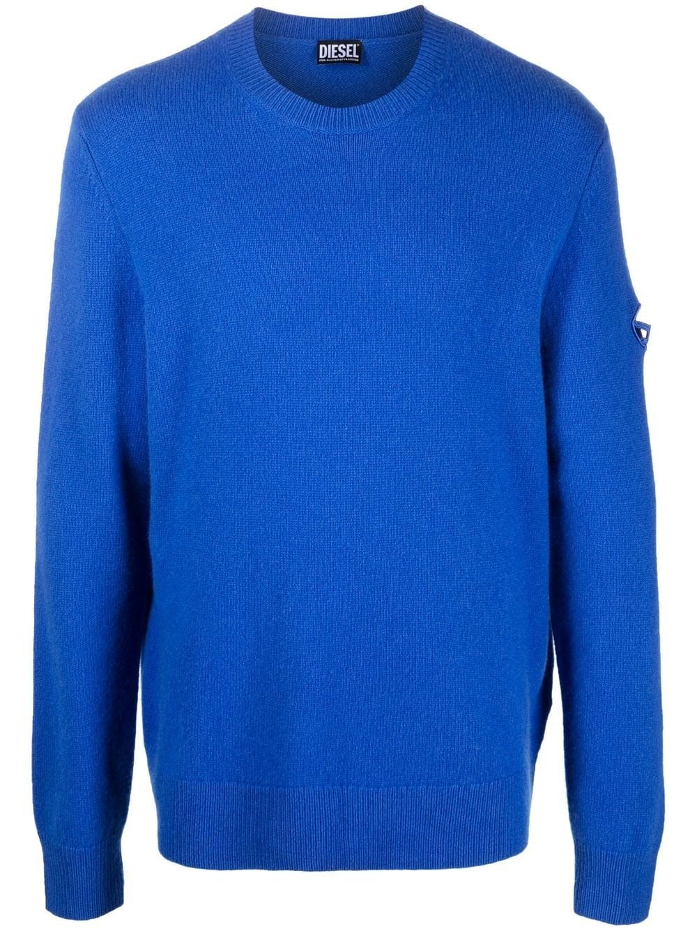 cut out-logo knitted jumper - 1