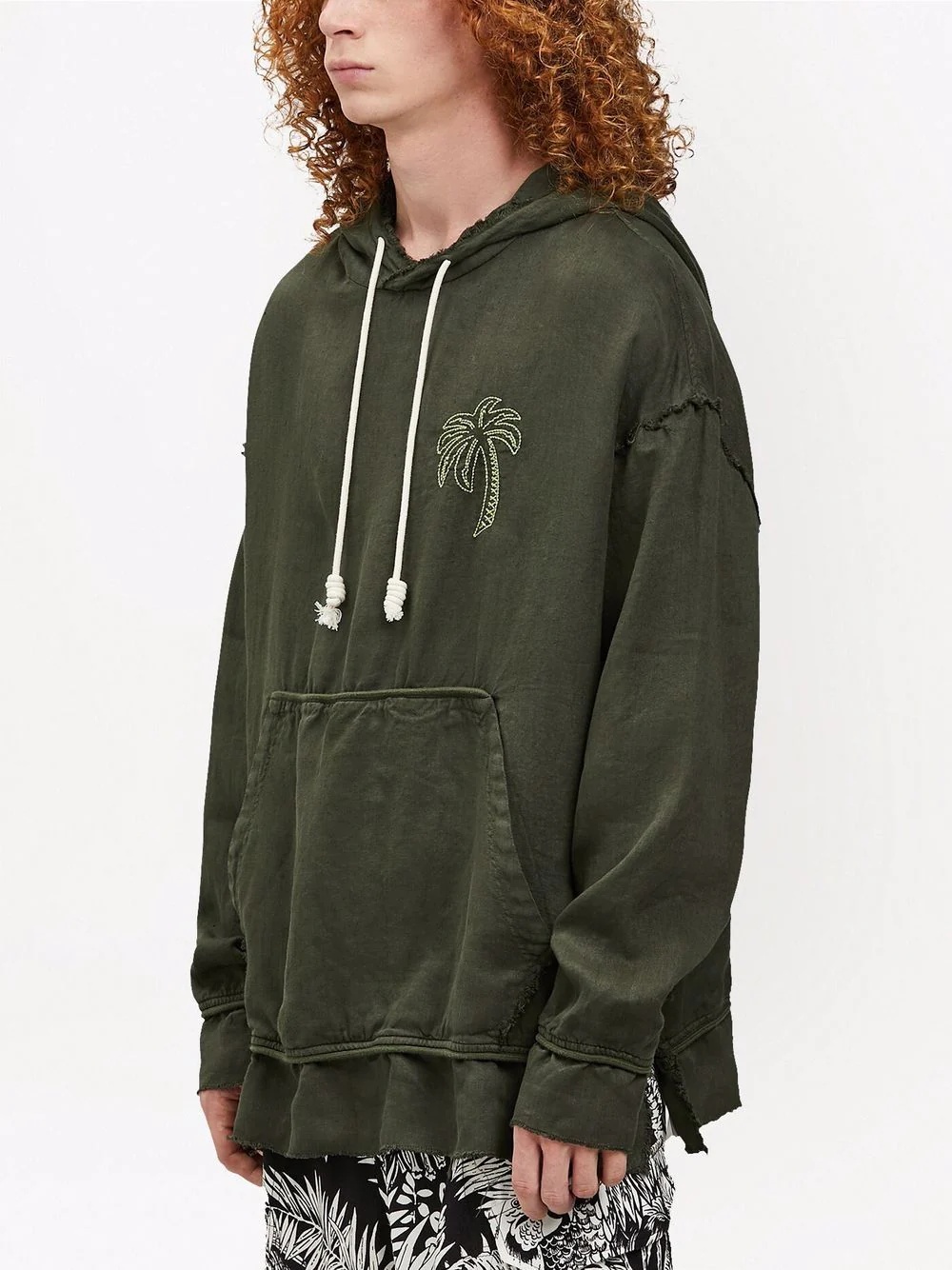 Palm Tree-embroidered hoodie - 5