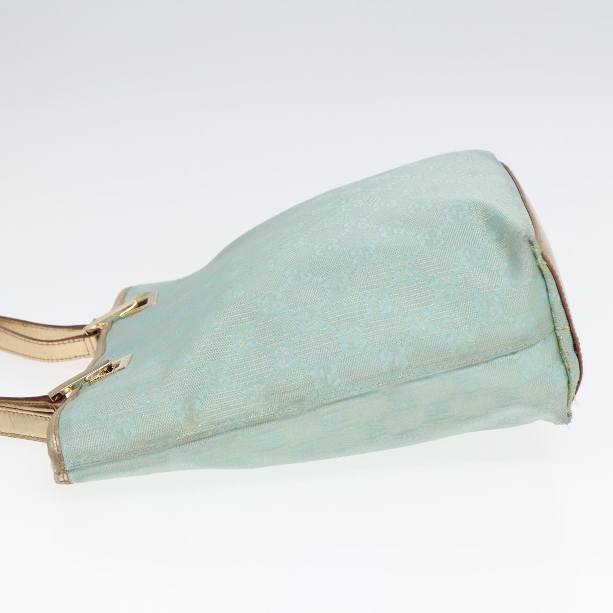 GUCCI GG Canvas Tote Bag Light Blue Gold 002 002 - 4