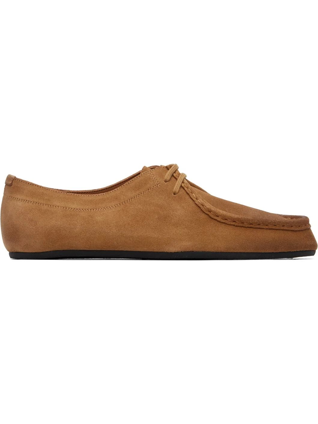 Tan Hood Lace-Up Derbys - 1
