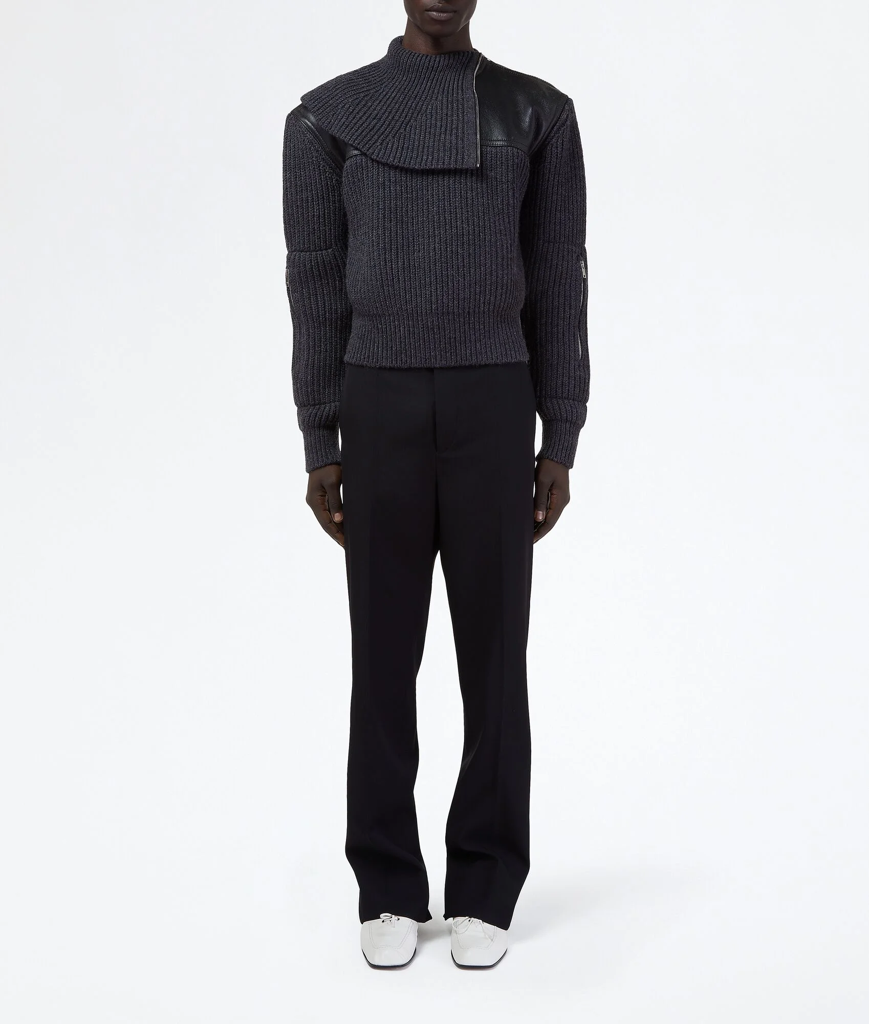 Wool Rib Sweater - 1