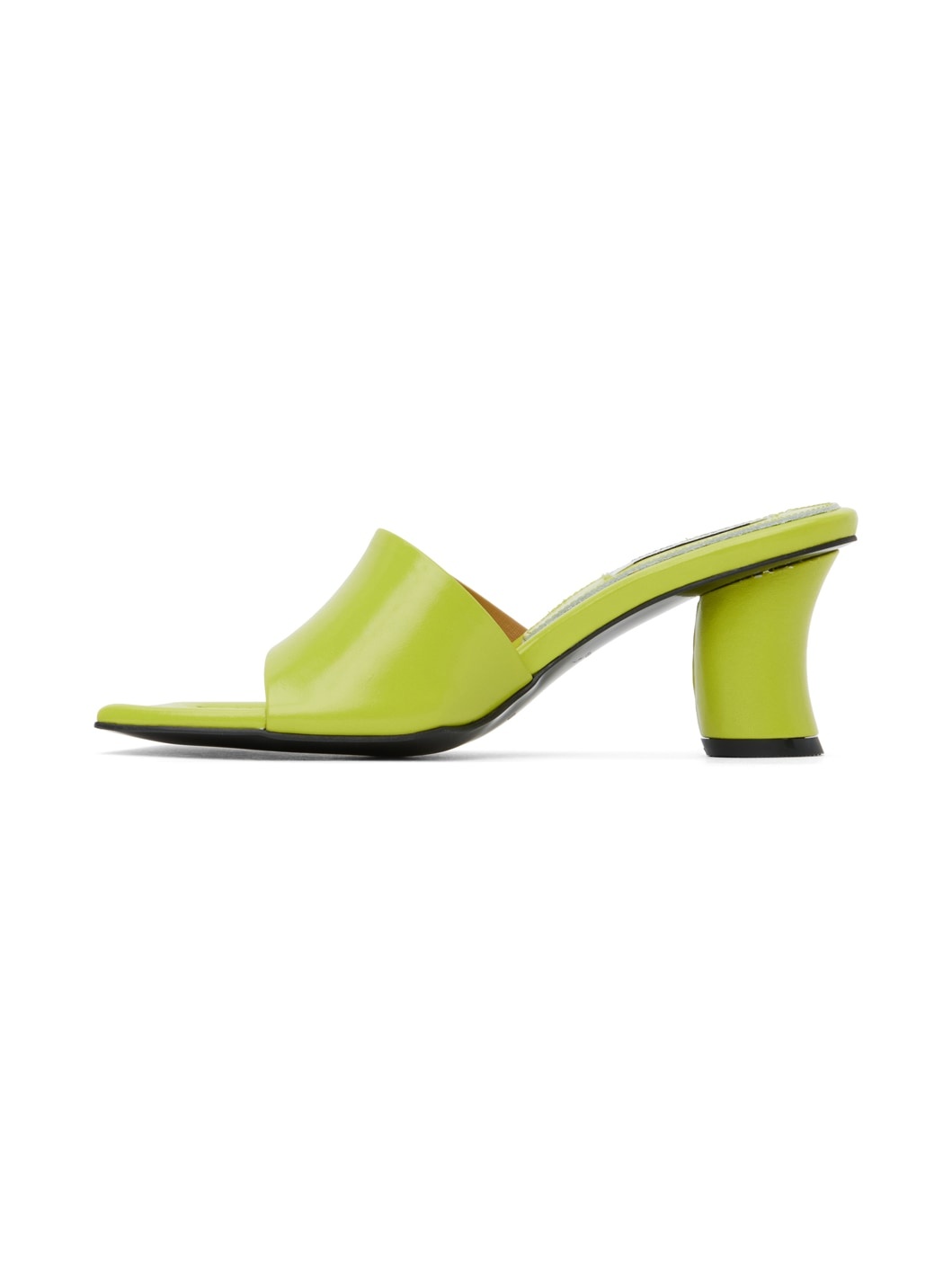 Green Curvy Heeled Sandals - 3