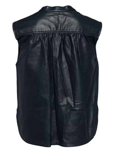 Yves Salomon sleeveless leather blouse outlook