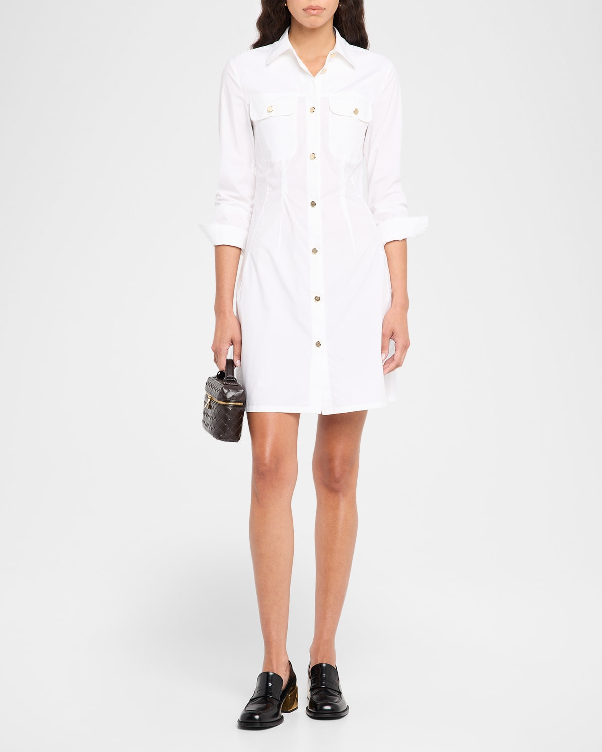 Cotton Poplin Mini Shirtdress - 2