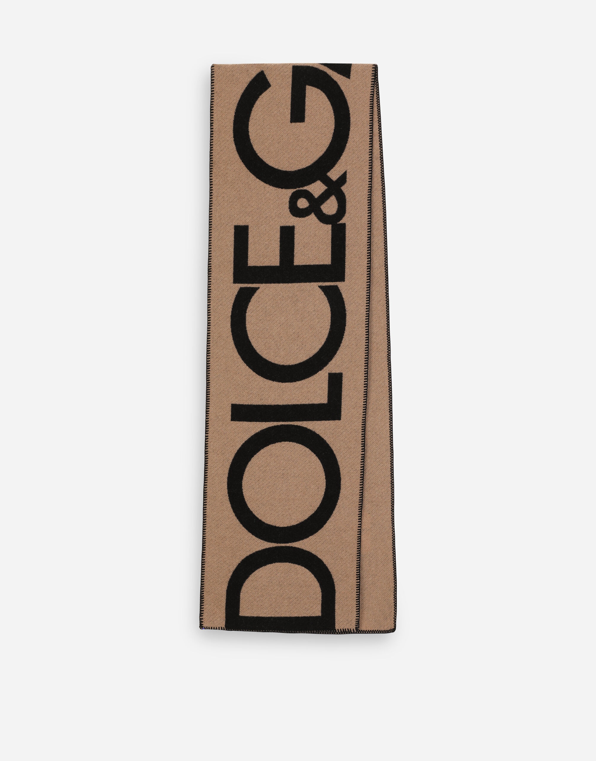 Wool jacquard scarf with Dolce&Gabbana logo - 1