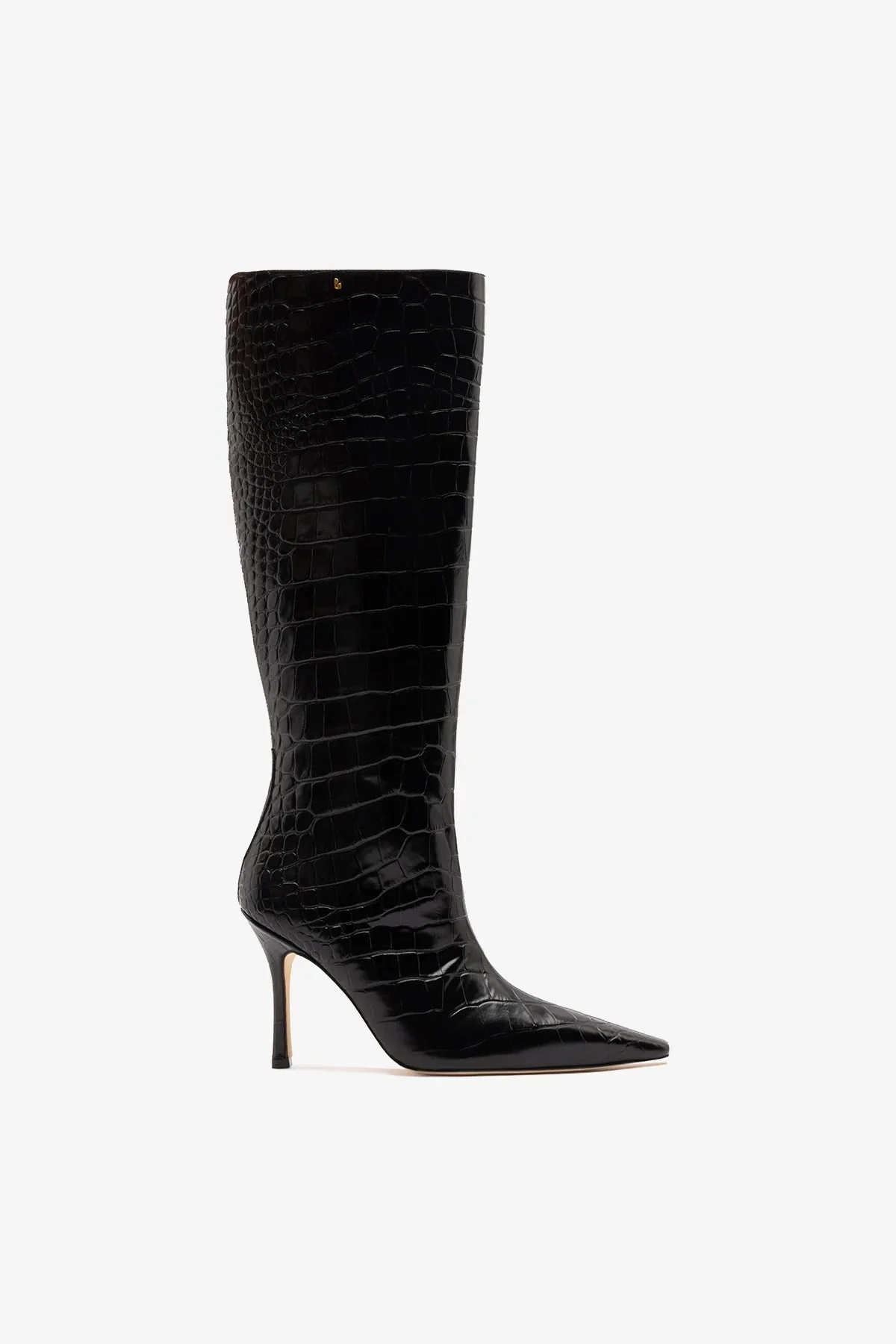 Carine Boot Black Croco Patent Leather - 1