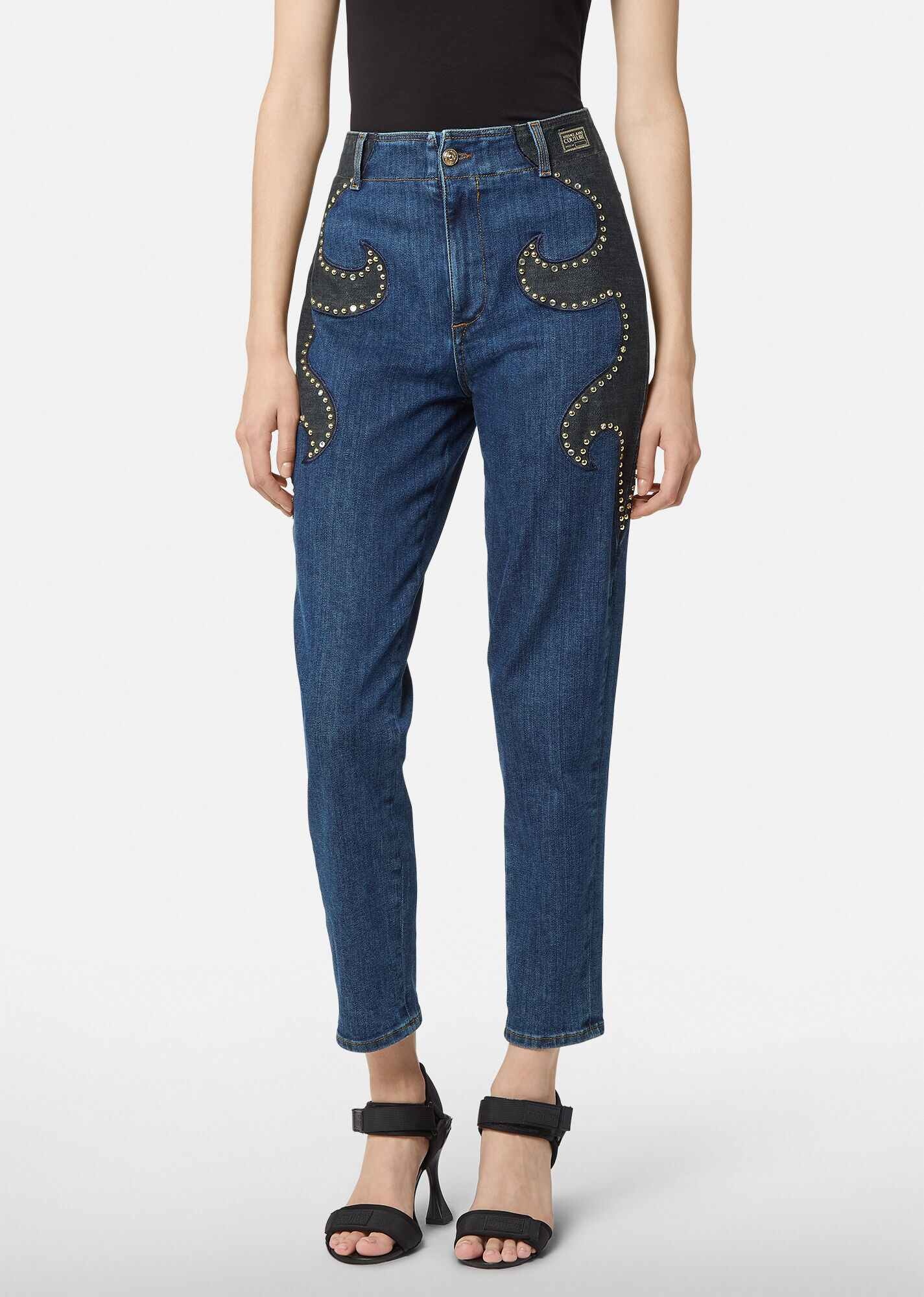Studded Patch Jeans - 2