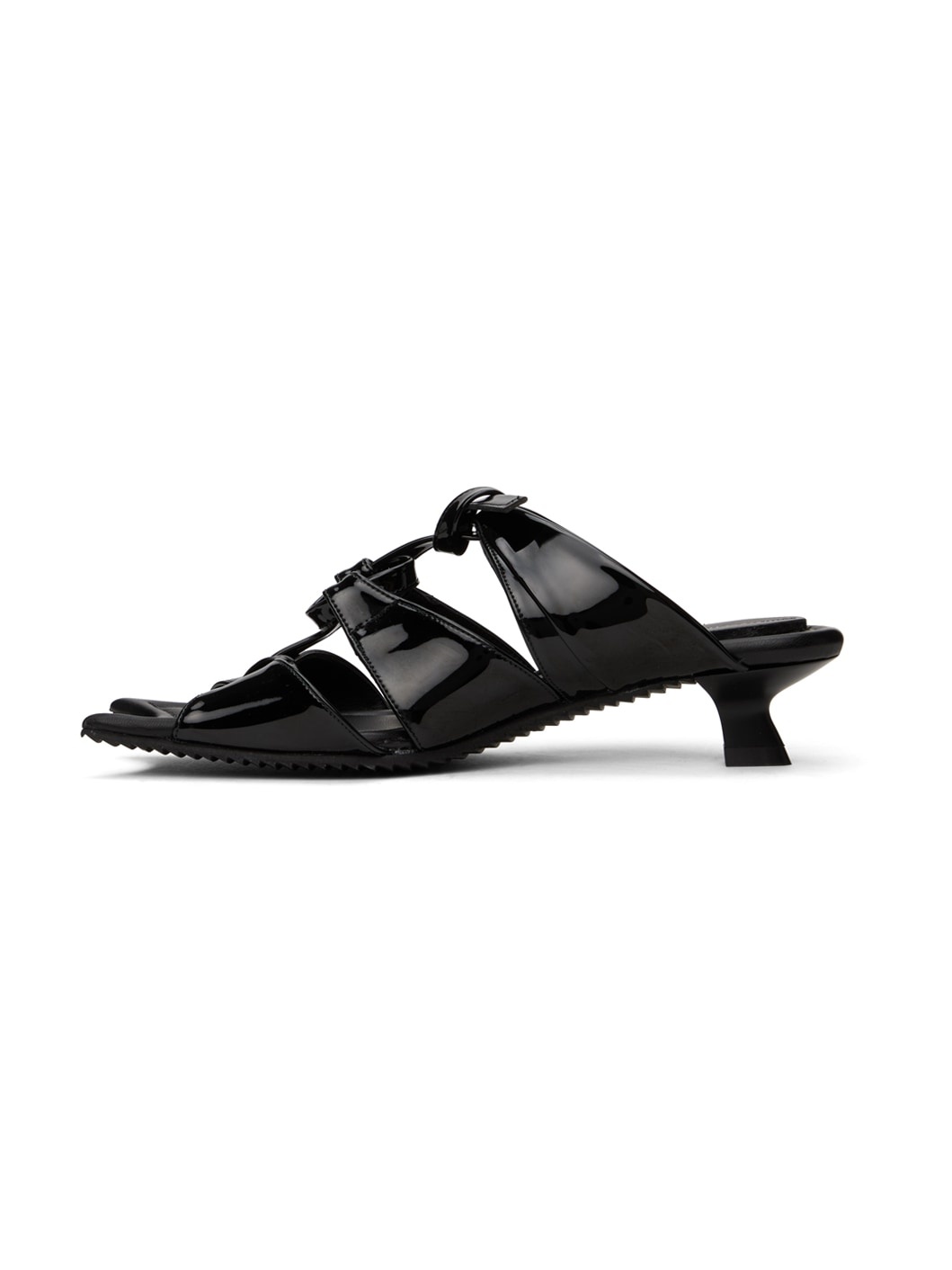 Black Diablo Twist Heeled Sandals - 3