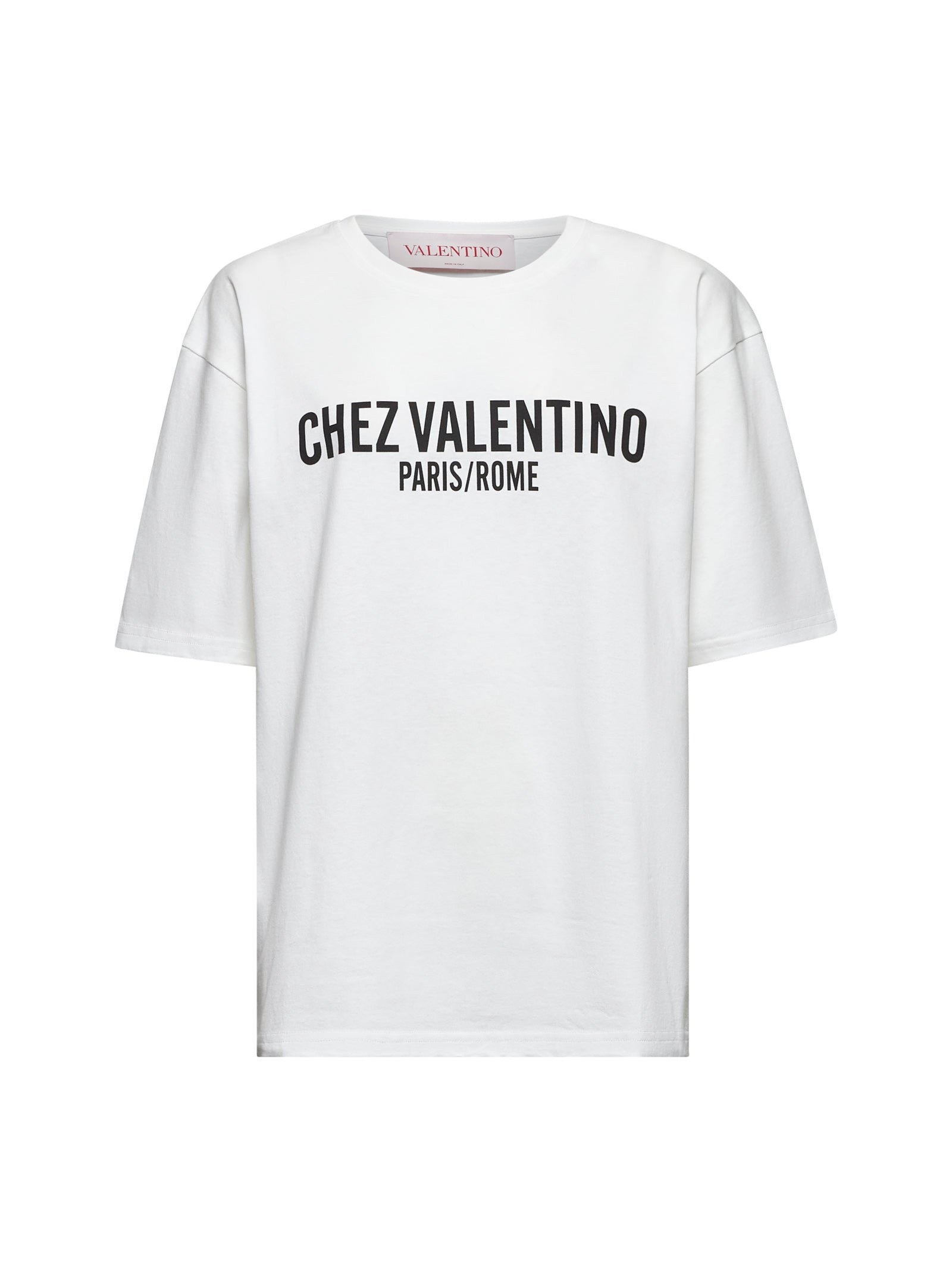 Valentino Women Ivory Chez Valentino Print T-Shirt - 1