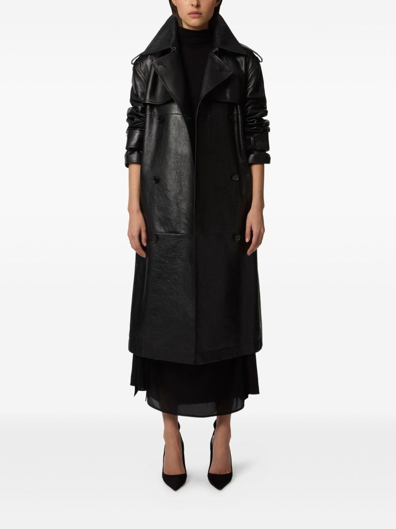 NINA RICCI leather trench coat outlook