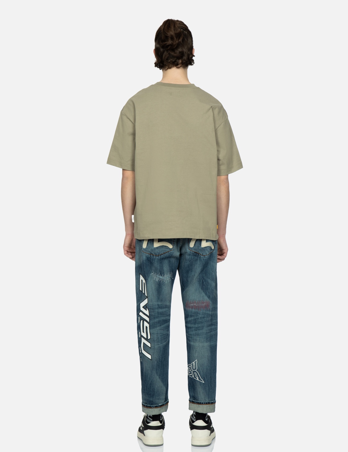 MULTI-LOGO AND SEAGULL EMBROIDERY CARROT-FIT JEANS #2017 - 5
