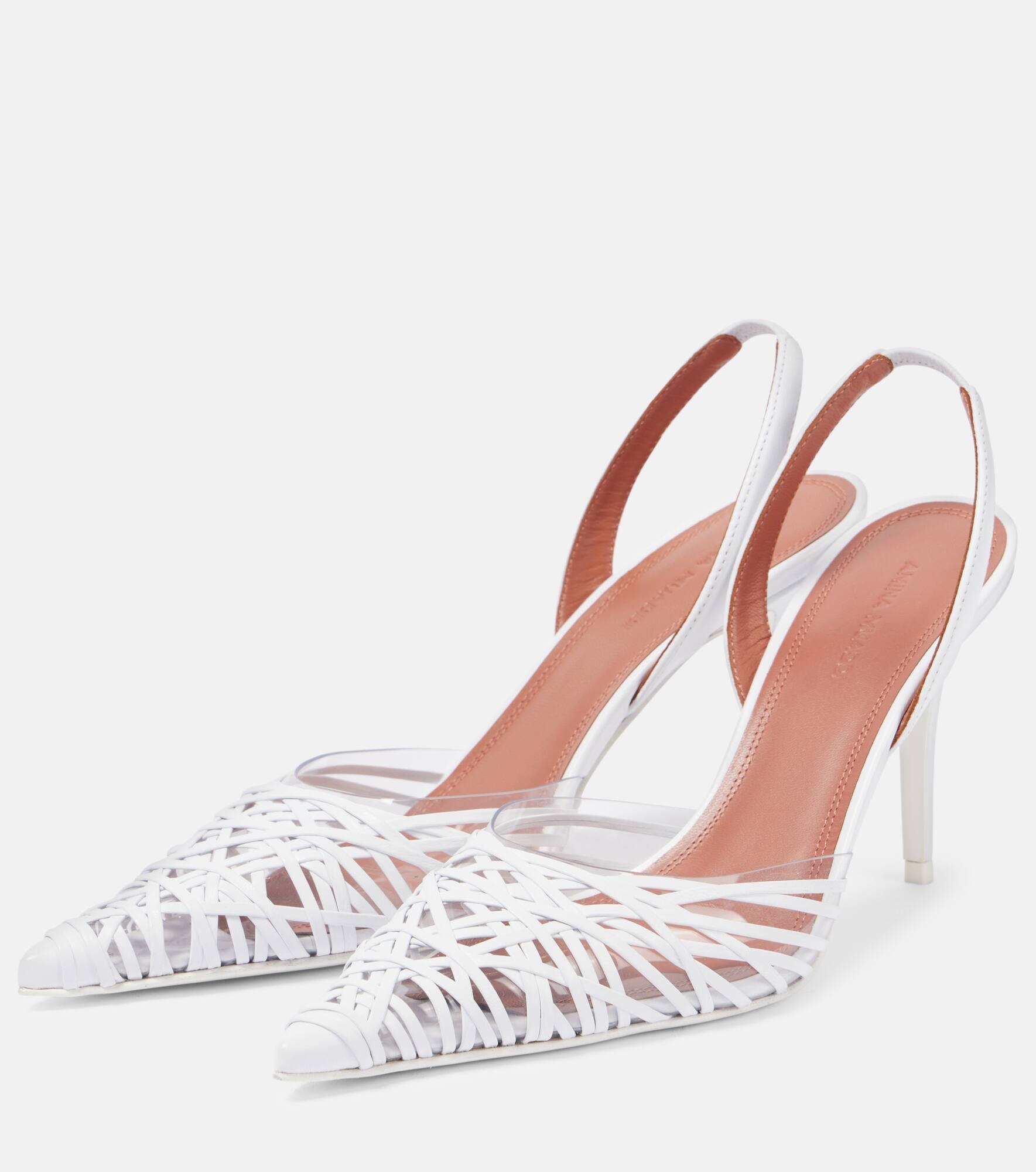 Lori 90 leather slingback pumps - 4
