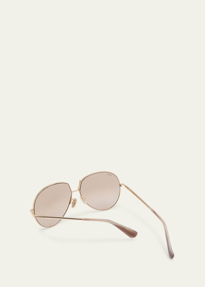 Max Mara Design 8 Mirrored Metal Aviator Sunglasses outlook