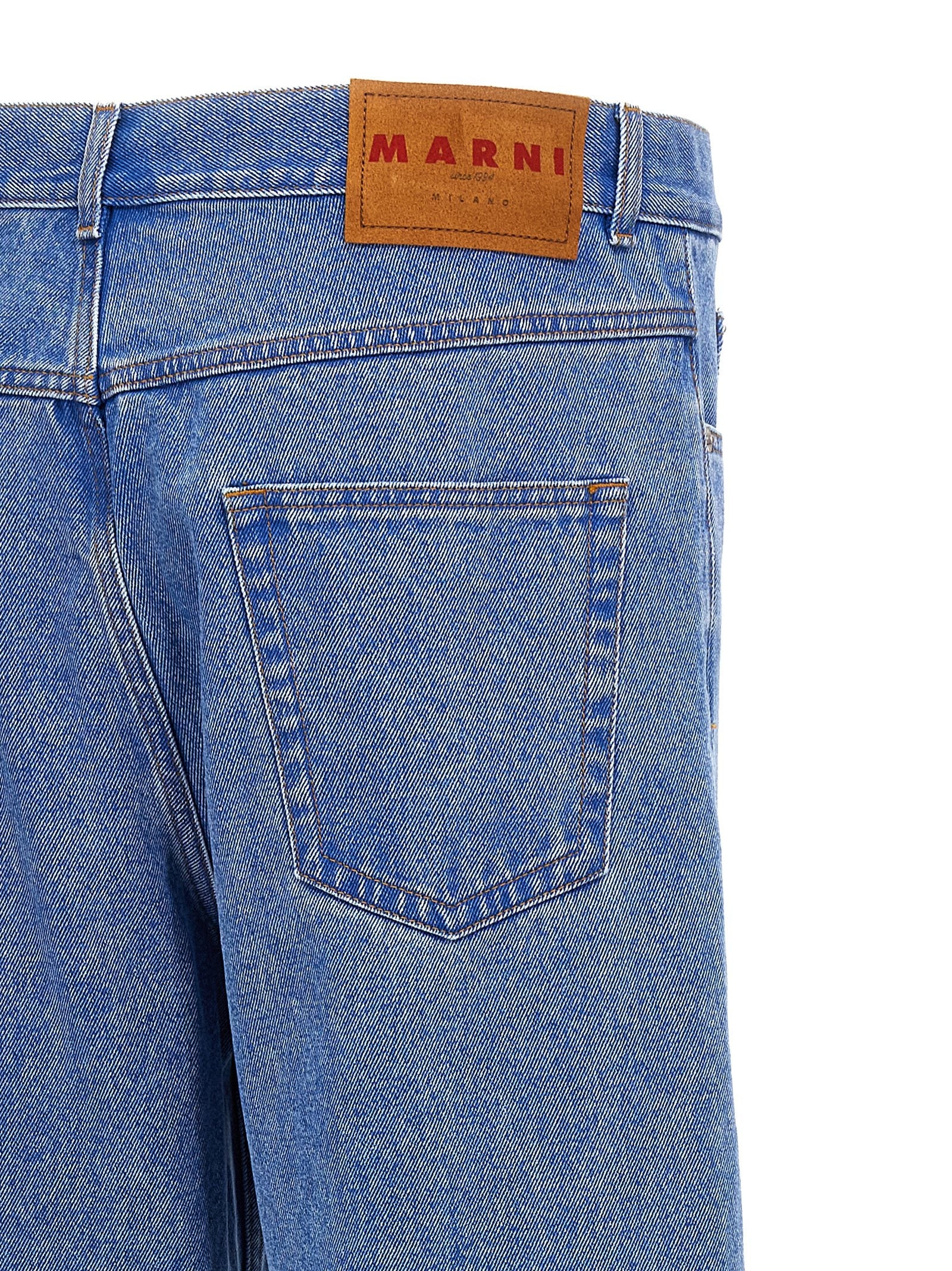 Bleached Coated Jeans Blue - 4