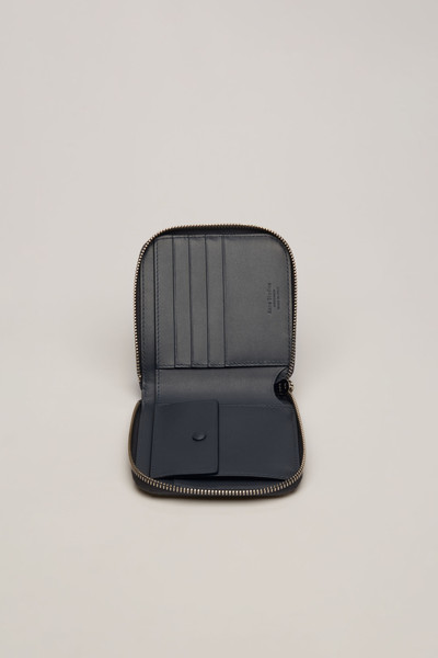 Acne Studios Medium zip wallet dark blue outlook