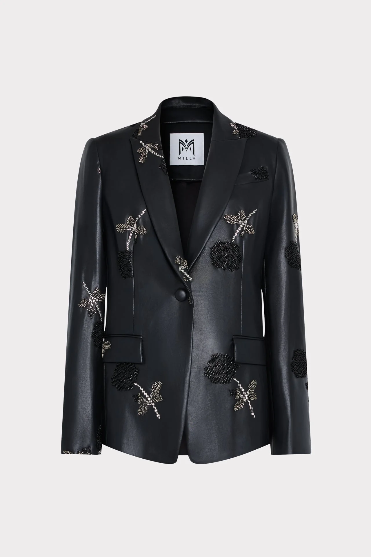 Avery Beaded Leather Jacket - 1