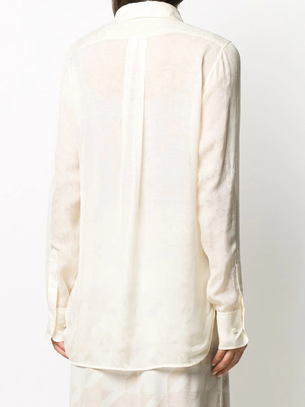 lightweight lace-detail shirt - 4