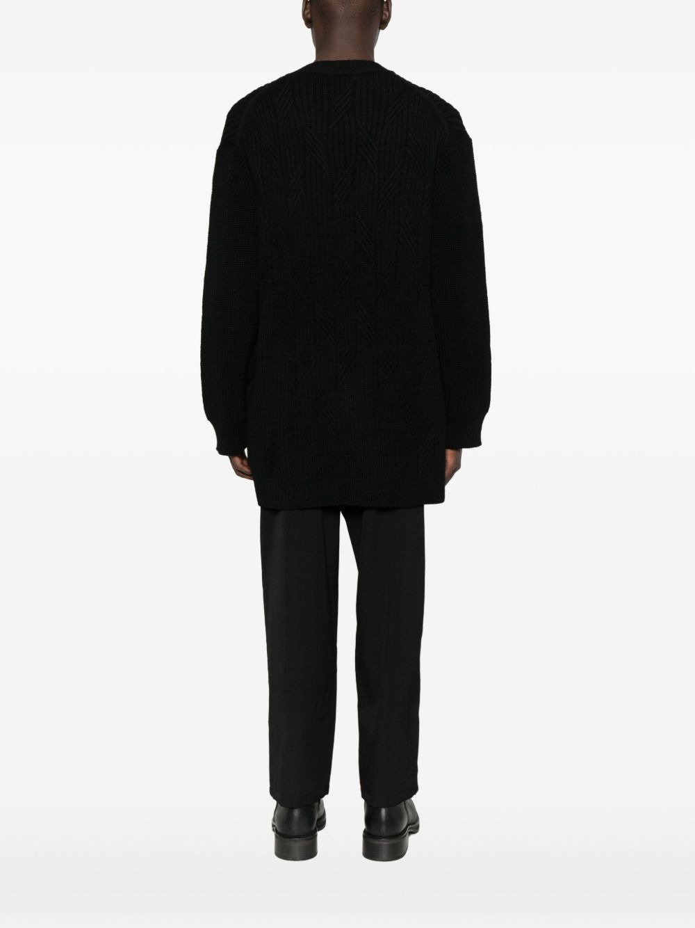 cable-knit zip-front cardigan - 4