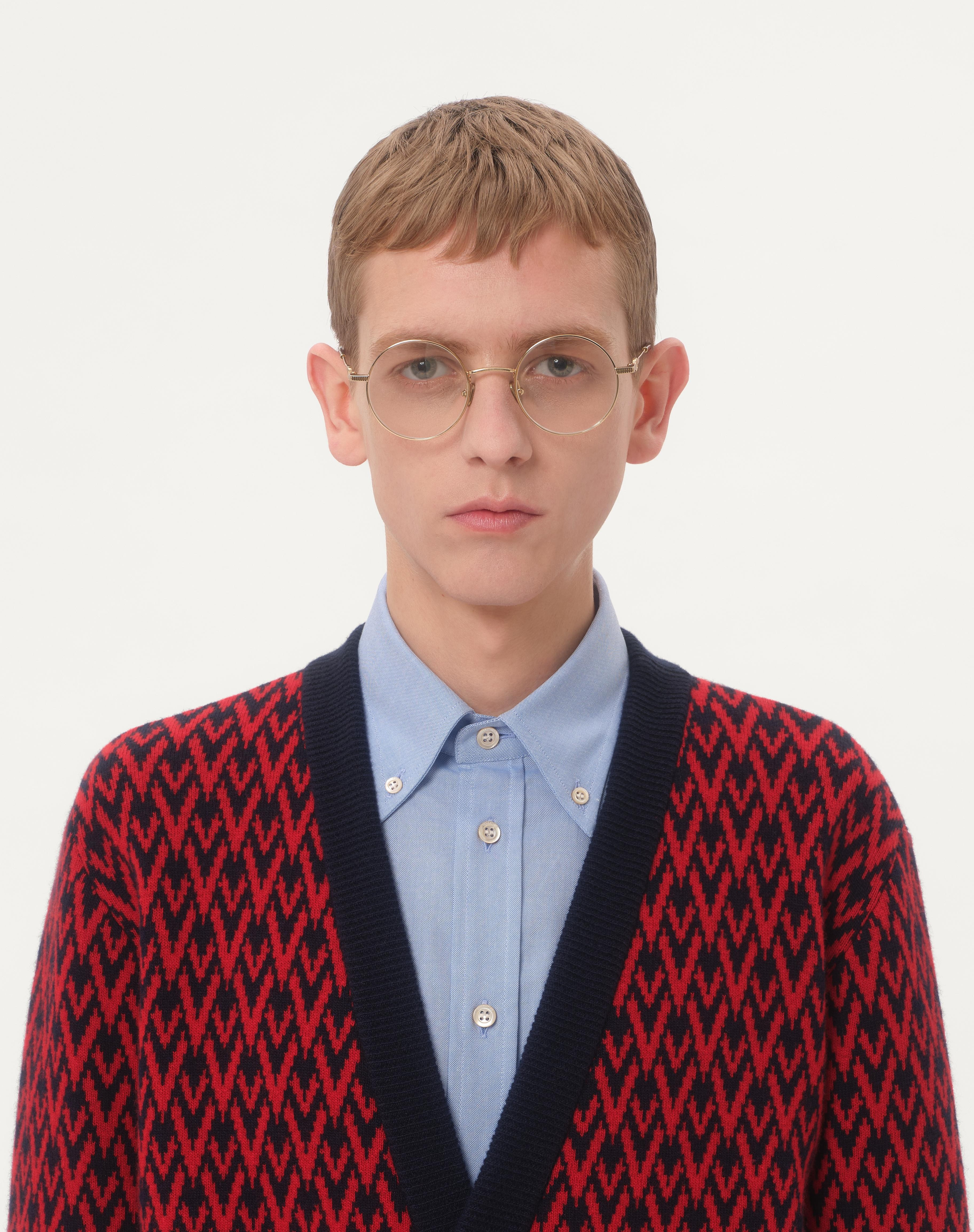 WOOL CARDIGAN WITH TOUTE LA V PATTERN - 4