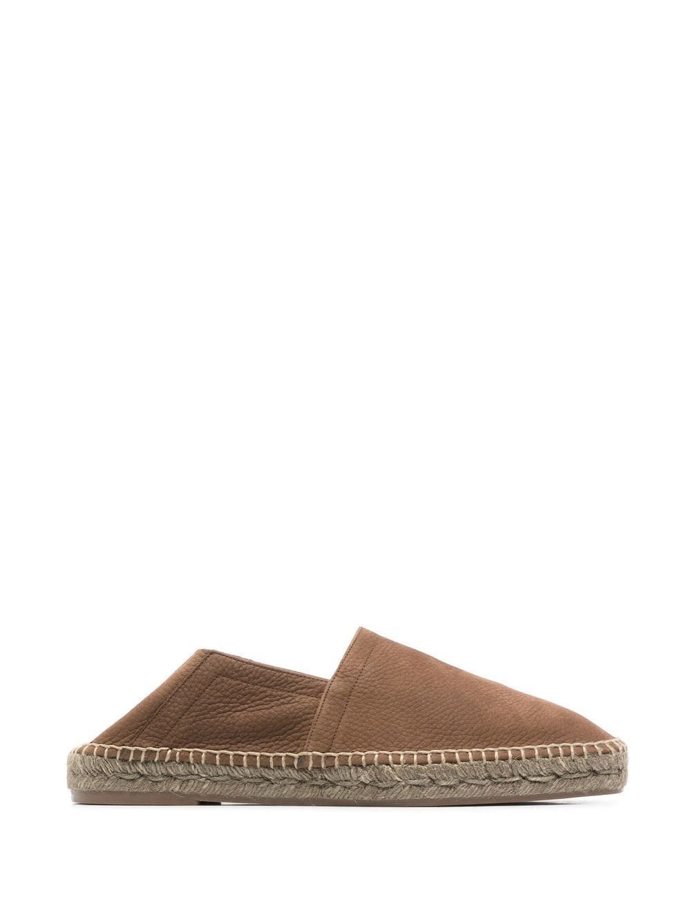 grained leather espadrilles - 5